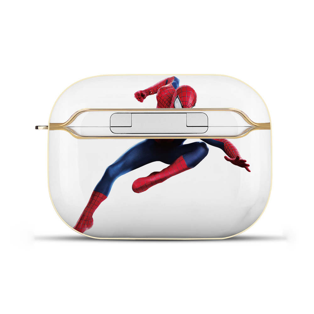 （画像用） Spider Man スパイダーマン 【AirPods Pro用】ハードシェル保護ケース｜耐衝撃・防指紋・カラビナ付き商品仕様