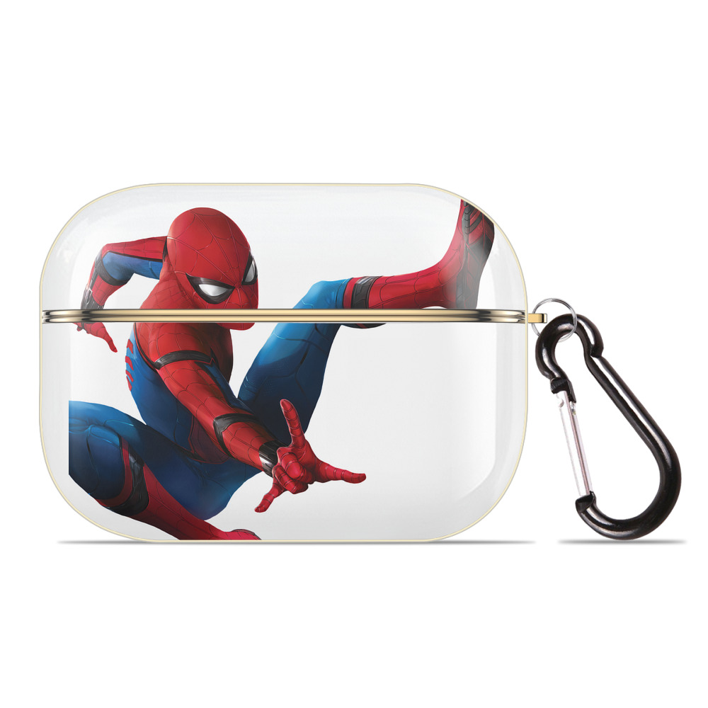 （画像用） Spider Man スパイダーマン 【AirPods Pro用】ハードシェル保護ケース｜耐衝撃・防指紋・カラビナ付き商品仕様