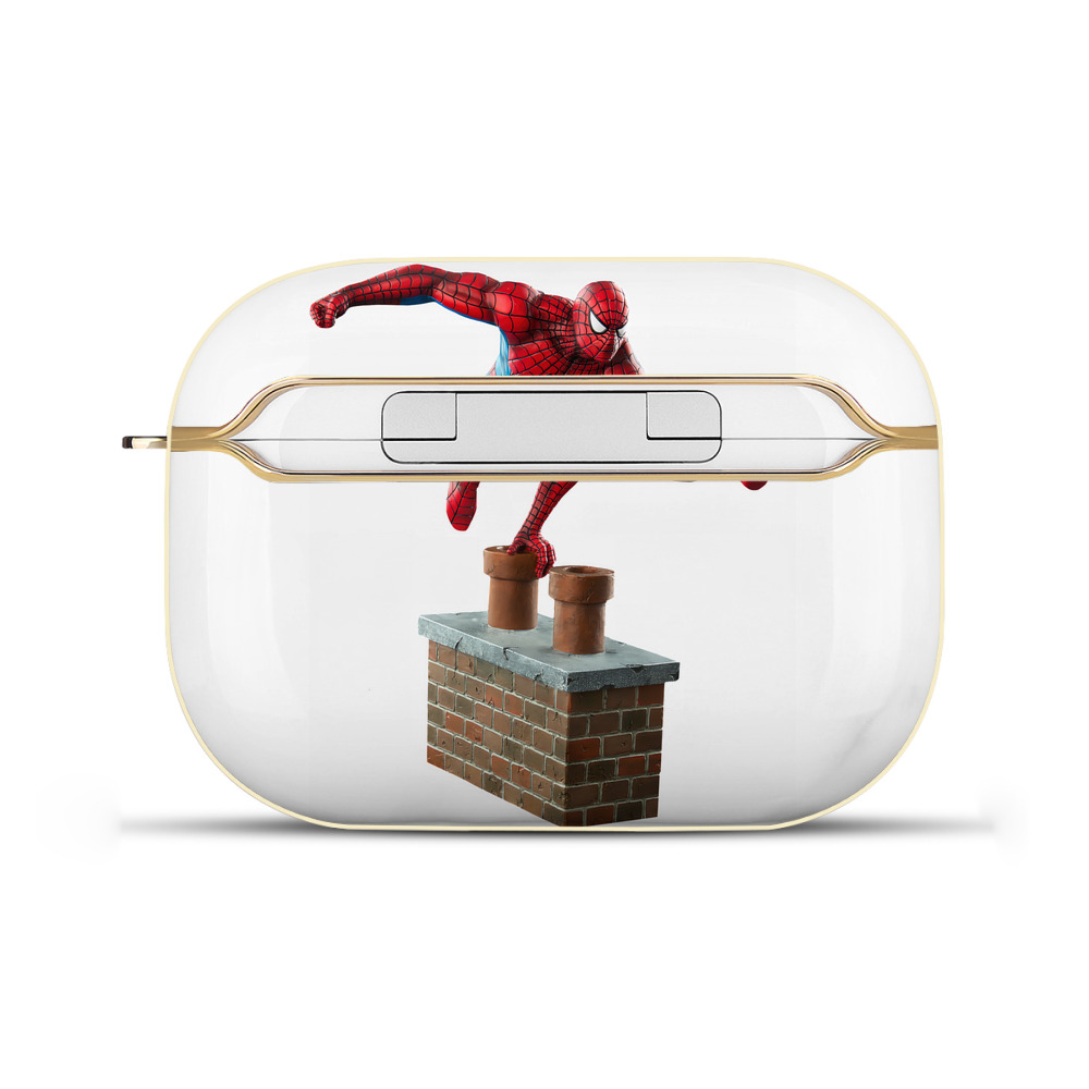 （画像用） Spider Man スパイダーマン 【AirPods Pro用】ハードシェル保護ケース｜耐衝撃・防指紋・カラビナ付き商品仕様