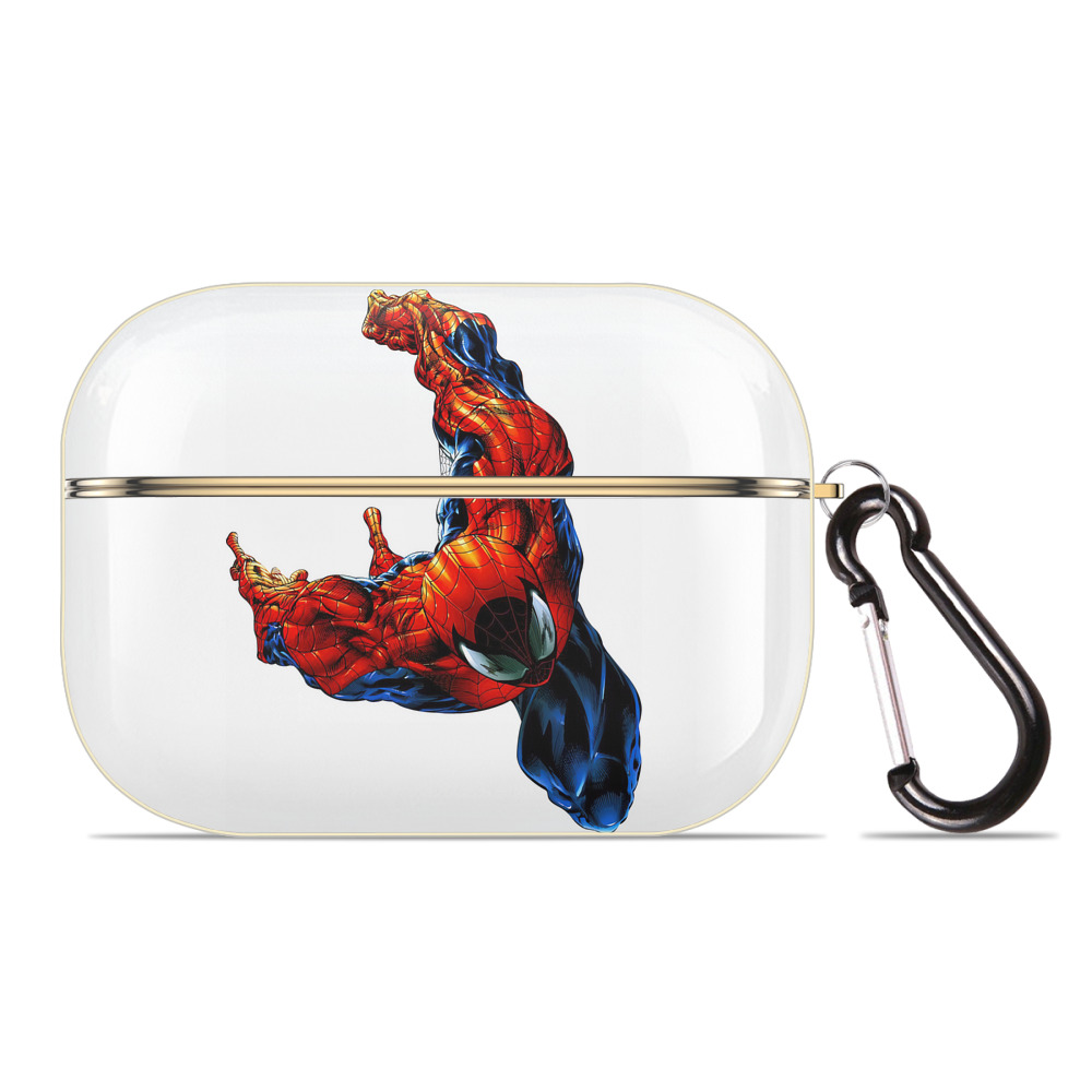 （画像用） Spider Man スパイダーマン 【AirPods Pro用】ハードシェル保護ケース｜耐衝撃・防指紋・カラビナ付き商品仕様