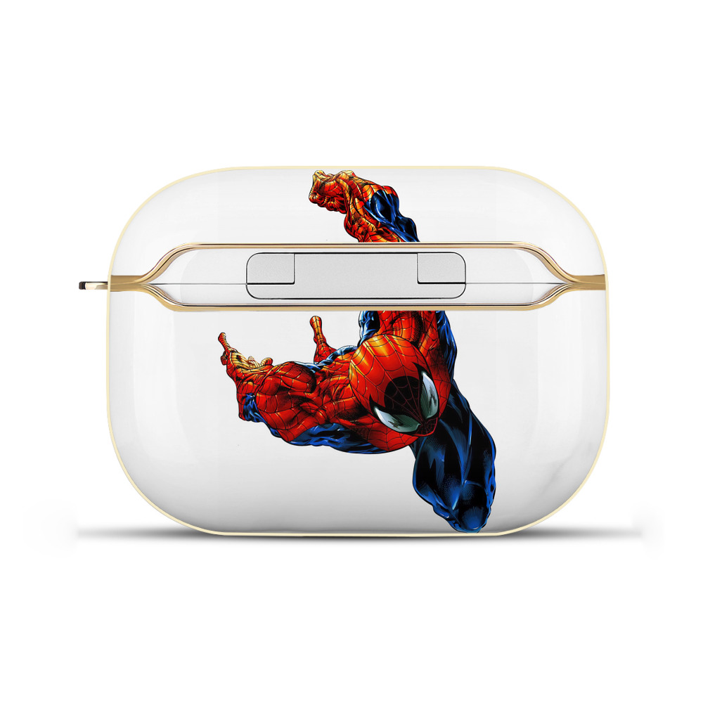 （画像用） Spider Man スパイダーマン 【AirPods Pro用】ハードシェル保護ケース｜耐衝撃・防指紋・カラビナ付き商品仕様