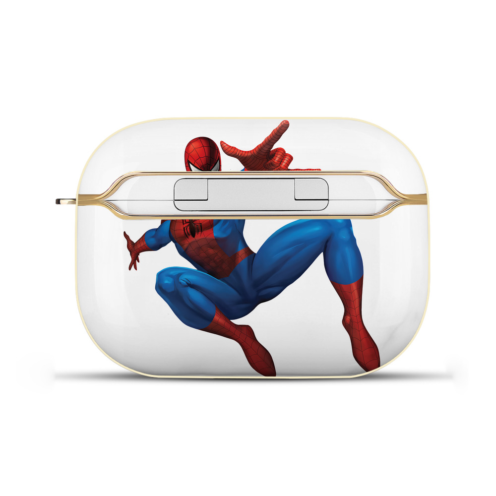 （画像用） Spider Man スパイダーマン 【AirPods Pro用】ハードシェル保護ケース｜耐衝撃・防指紋・カラビナ付き商品仕様