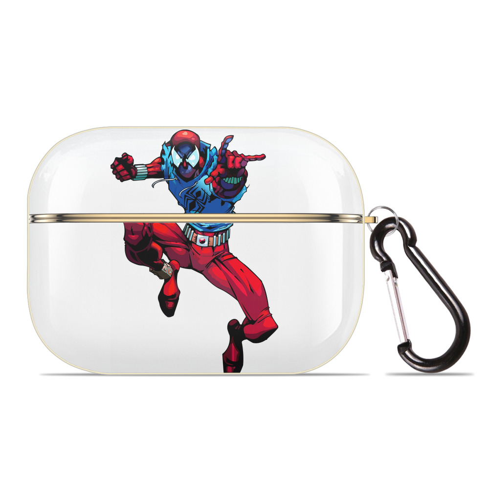 （画像用） Spider Man スパイダーマン 【AirPods Pro用】ハードシェル保護ケース｜耐衝撃・防指紋・カラビナ付き商品仕様