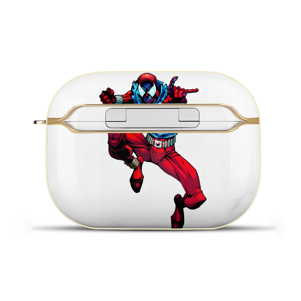 （画像用） Spider Man スパイダーマン 【AirPods Pro用】ハードシェル保護ケース｜耐衝撃・防指紋・カラビナ付き商品仕様