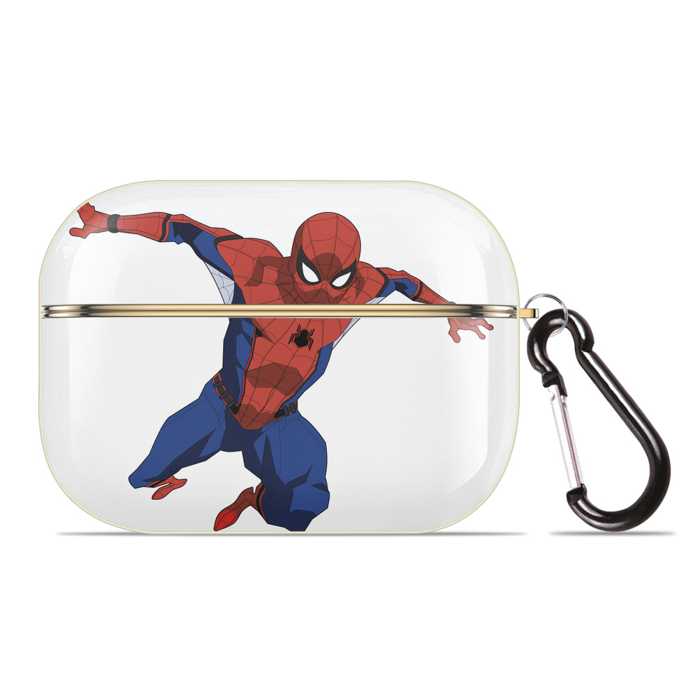 （画像用） Spider Man スパイダーマン 【AirPods Pro用】ハードシェル保護ケース｜耐衝撃・防指紋・カラビナ付き商品仕様