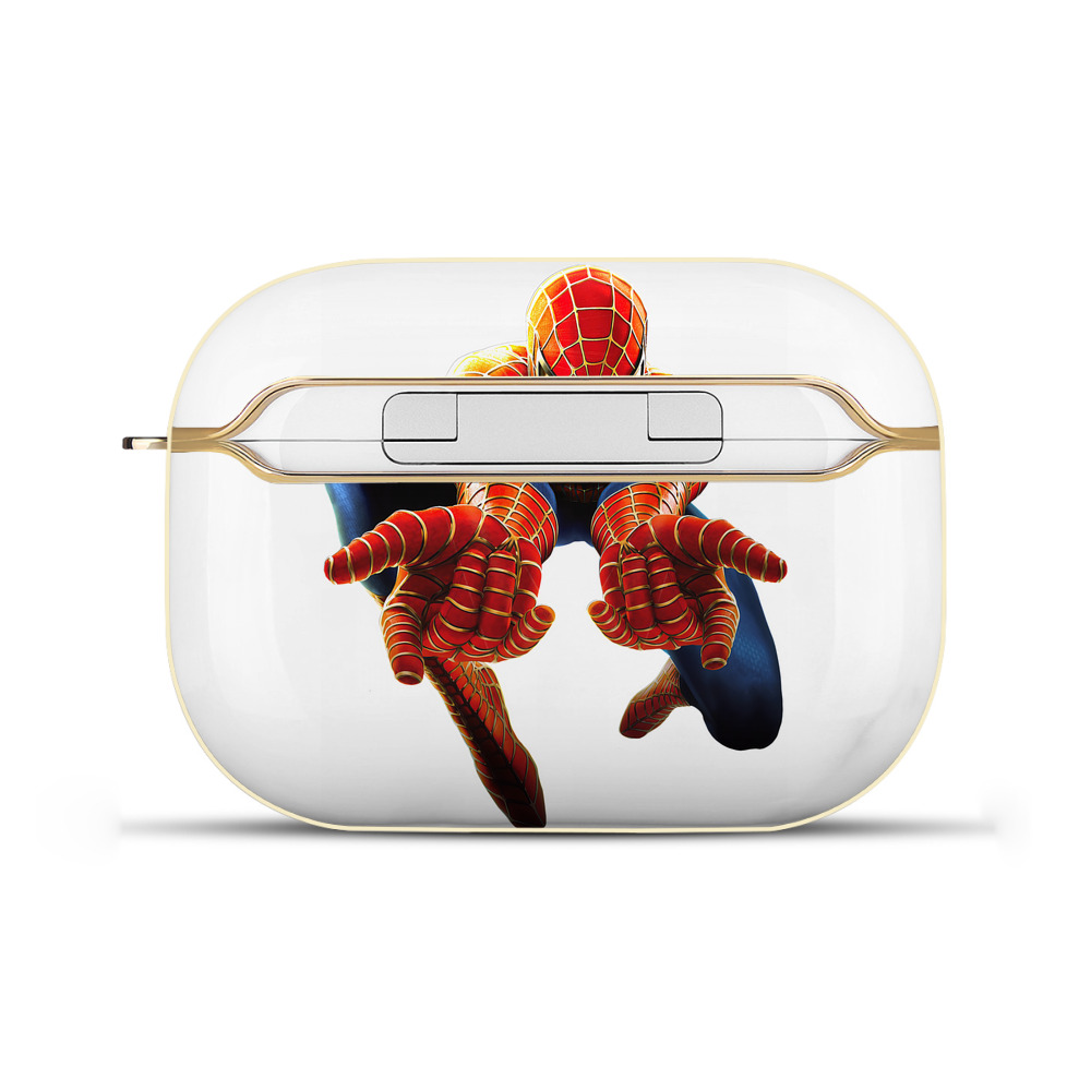 （画像用） Spider Man スパイダーマン 【AirPods Pro用】ハードシェル保護ケース｜耐衝撃・防指紋・カラビナ付き商品仕様