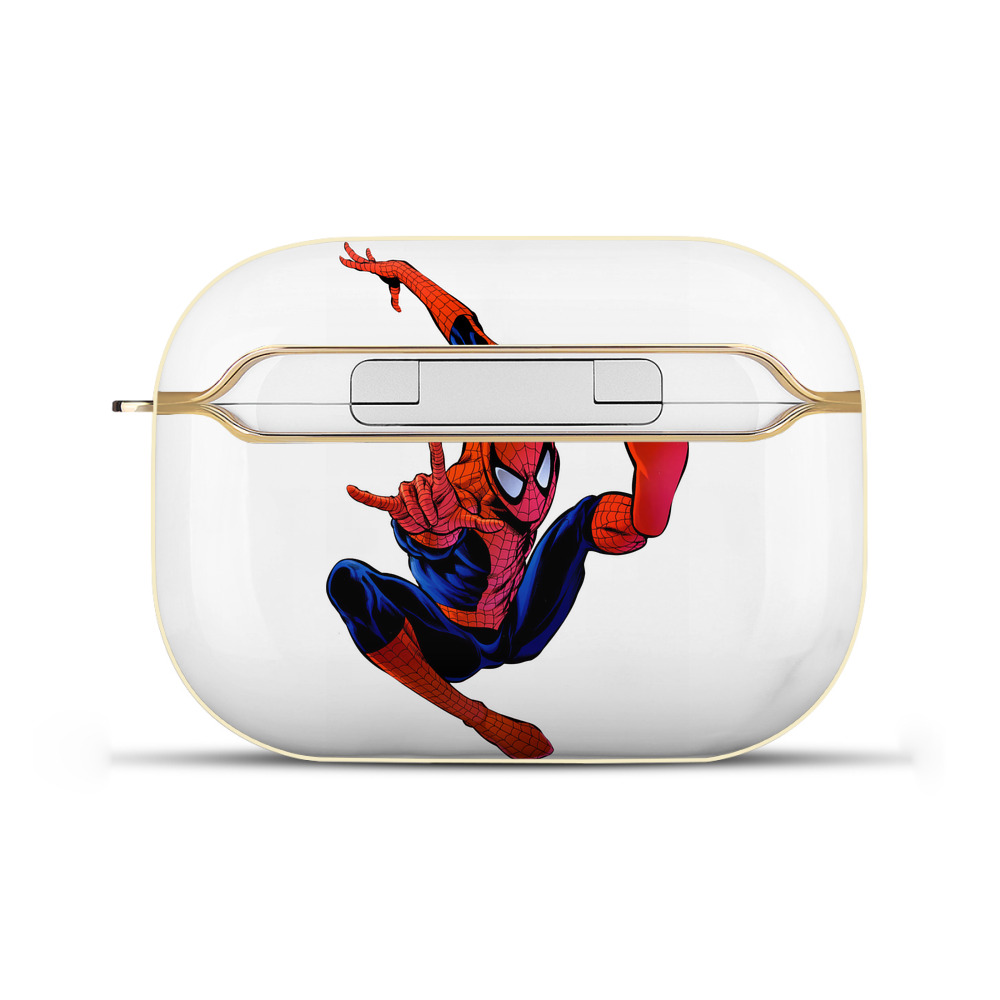 （画像用） Spider Man スパイダーマン 【AirPods Pro用】ハードシェル保護ケース｜耐衝撃・防指紋・カラビナ付き商品仕様