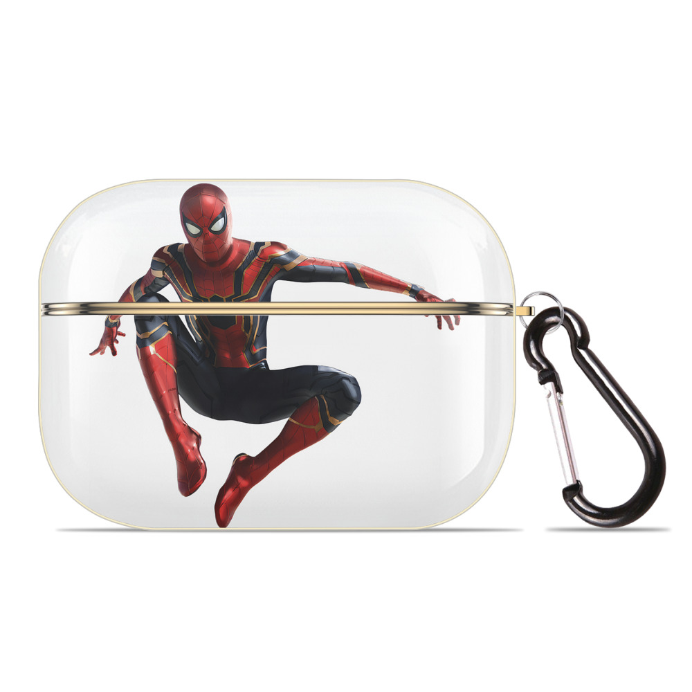 （画像用） Spider Man スパイダーマン 【AirPods Pro用】ハードシェル保護ケース｜耐衝撃・防指紋・カラビナ付き商品仕様