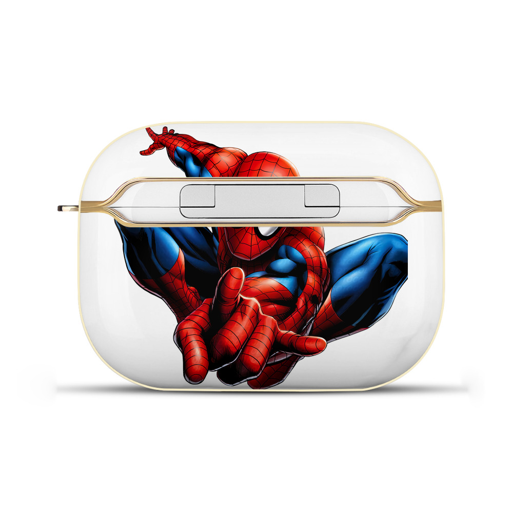 （画像用） Spider Man スパイダーマン 【AirPods Pro用】ハードシェル保護ケース｜耐衝撃・防指紋・カラビナ付き商品仕様