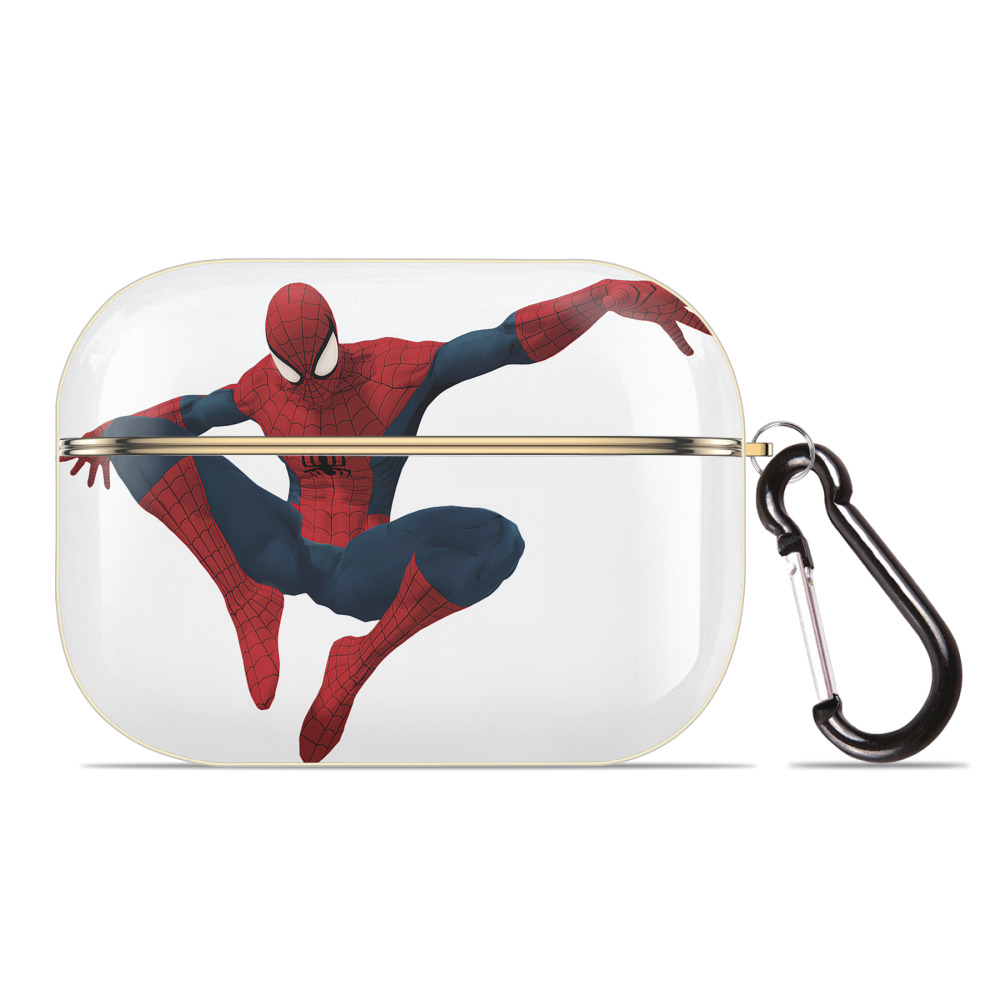 （画像用） Spider Man スパイダーマン 【AirPods Pro用】ハードシェル保護ケース｜耐衝撃・防指紋・カラビナ付き商品仕様