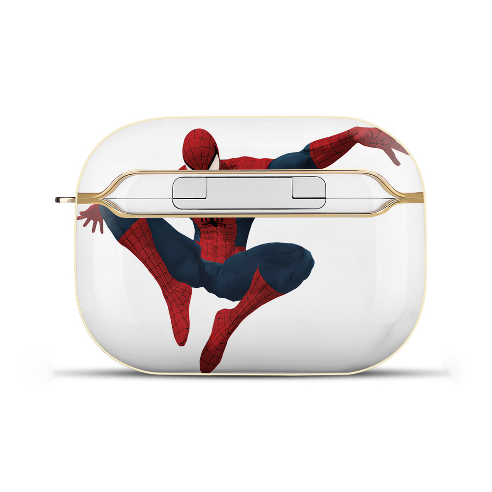 （画像用） Spider Man スパイダーマン 【AirPods Pro用】ハードシェル保護ケース｜耐衝撃・防指紋・カラビナ付き商品仕様