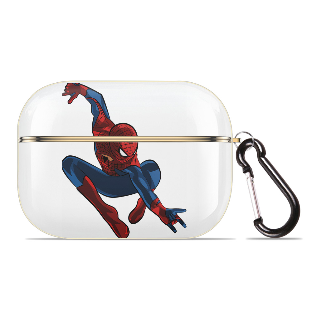 （画像用） Spider Man スパイダーマン 【AirPods Pro用】ハードシェル保護ケース｜耐衝撃・防指紋・カラビナ付き商品仕様