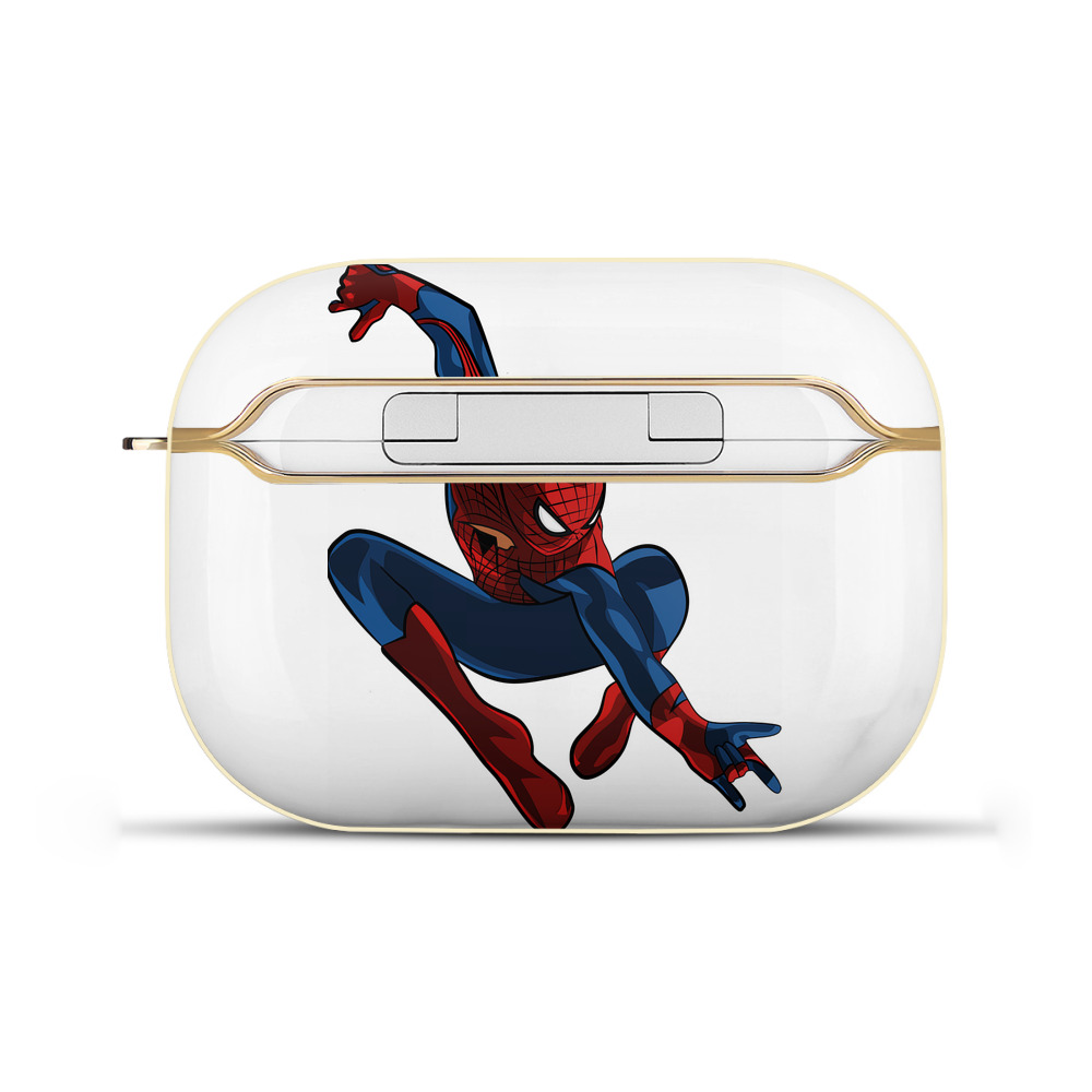 （画像用） Spider Man スパイダーマン 【AirPods Pro用】ハードシェル保護ケース｜耐衝撃・防指紋・カラビナ付き商品仕様