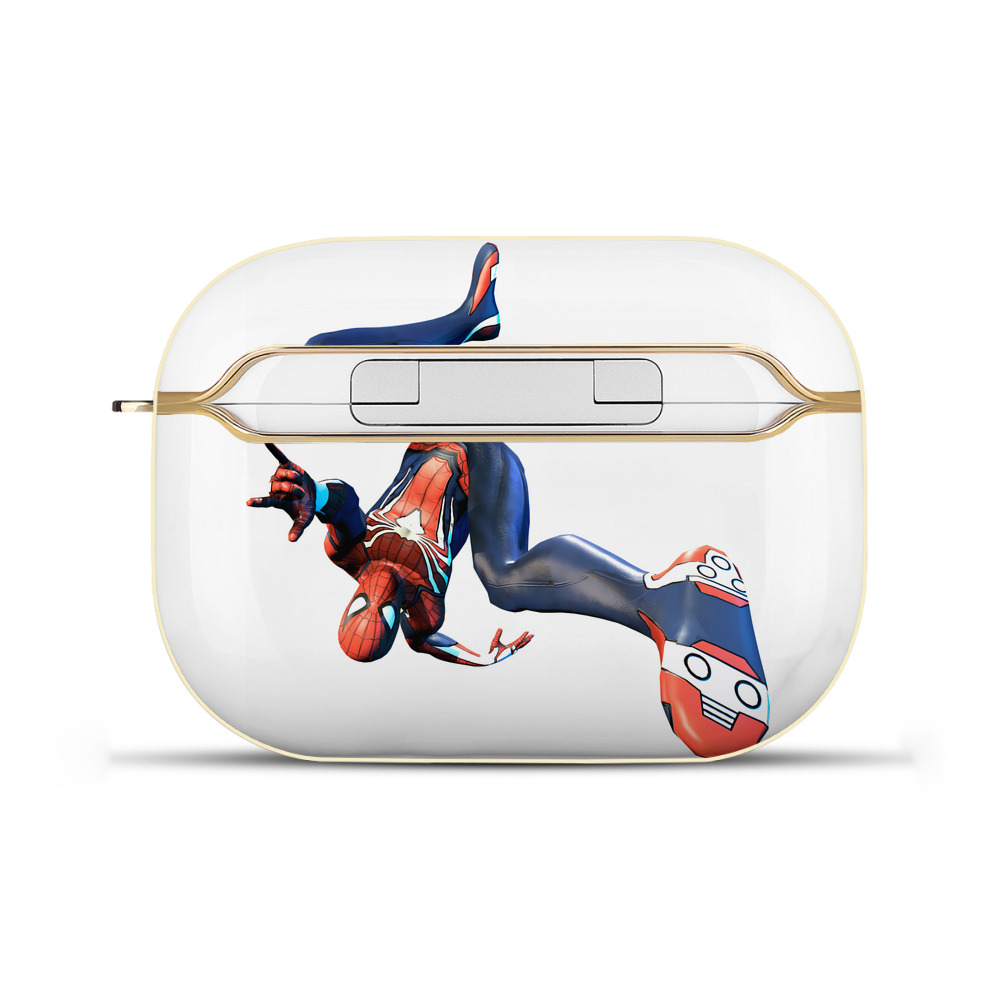 （画像用） Spider Man スパイダーマン 【AirPods Pro用】ハードシェル保護ケース｜耐衝撃・防指紋・カラビナ付き商品仕様