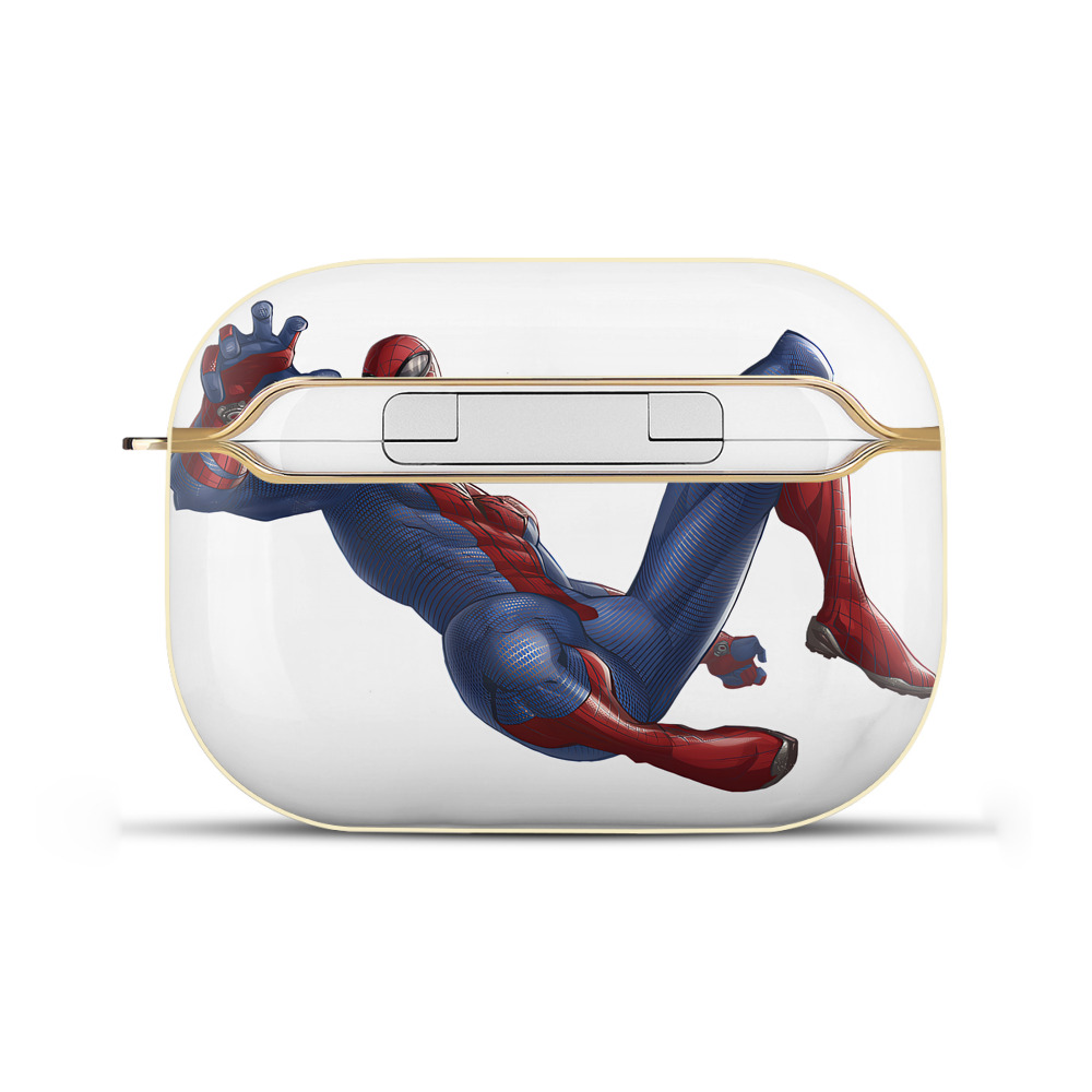 （画像用） Spider Man スパイダーマン 【AirPods Pro用】ハードシェル保護ケース｜耐衝撃・防指紋・カラビナ付き商品仕様