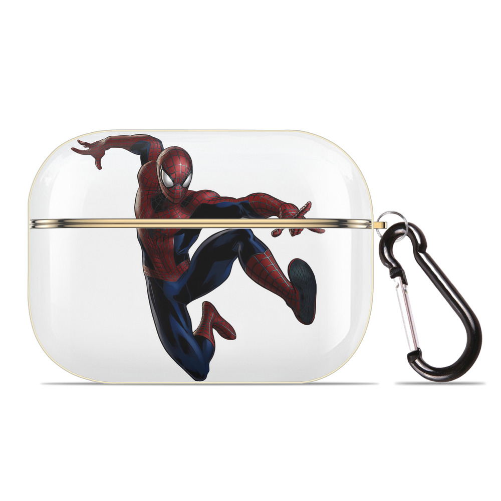 （画像用） Spider Man スパイダーマン 【AirPods Pro用】ハードシェル保護ケース｜耐衝撃・防指紋・カラビナ付き商品仕様