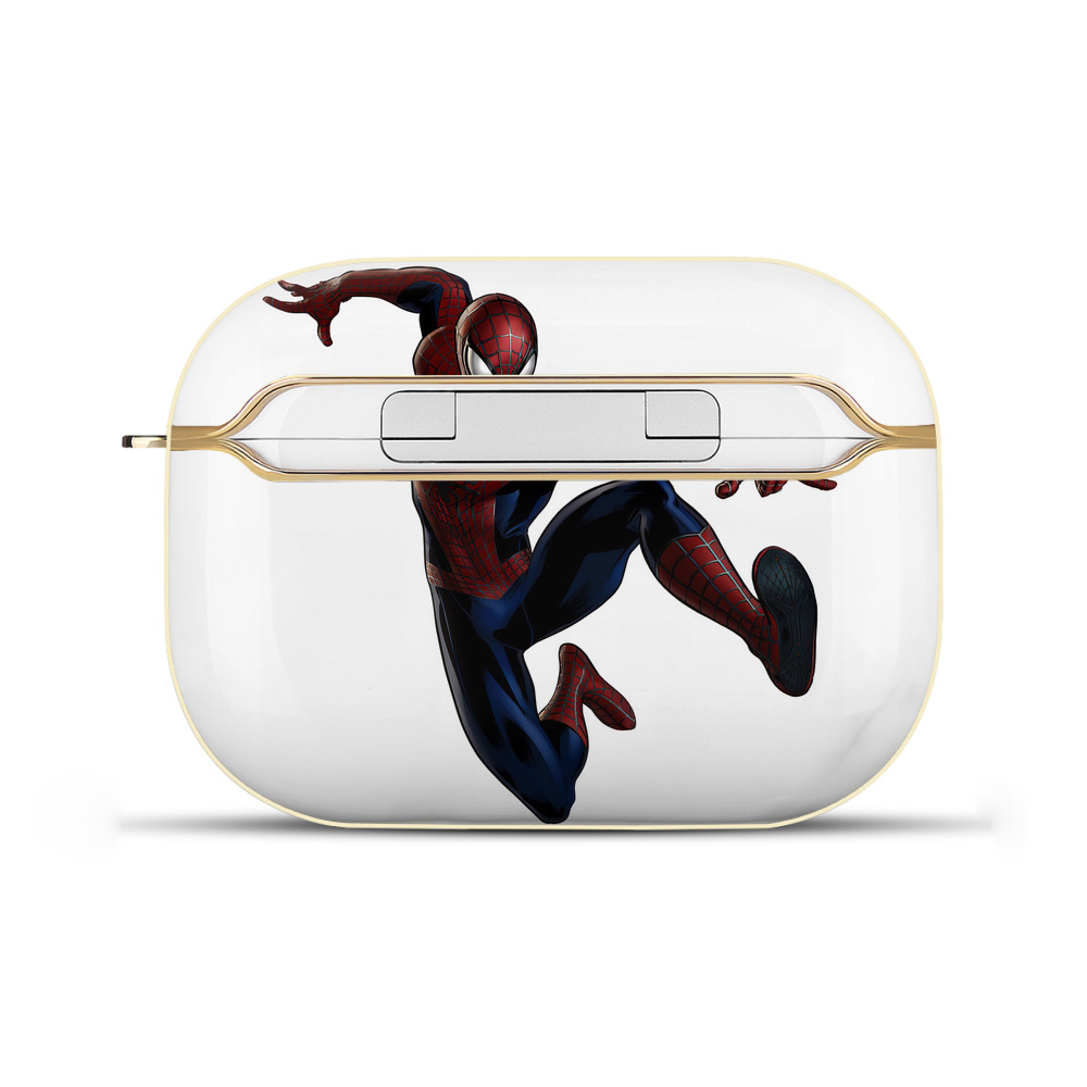 （画像用） Spider Man スパイダーマン 【AirPods Pro用】ハードシェル保護ケース｜耐衝撃・防指紋・カラビナ付き商品仕様