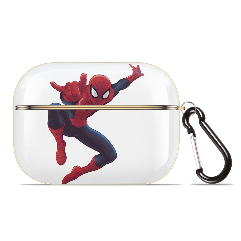 （画像用） Spider Man スパイダーマン 【AirPods Pro用】ハードシェル保護ケース｜耐衝撃・防指紋・カラビナ付き商品仕様