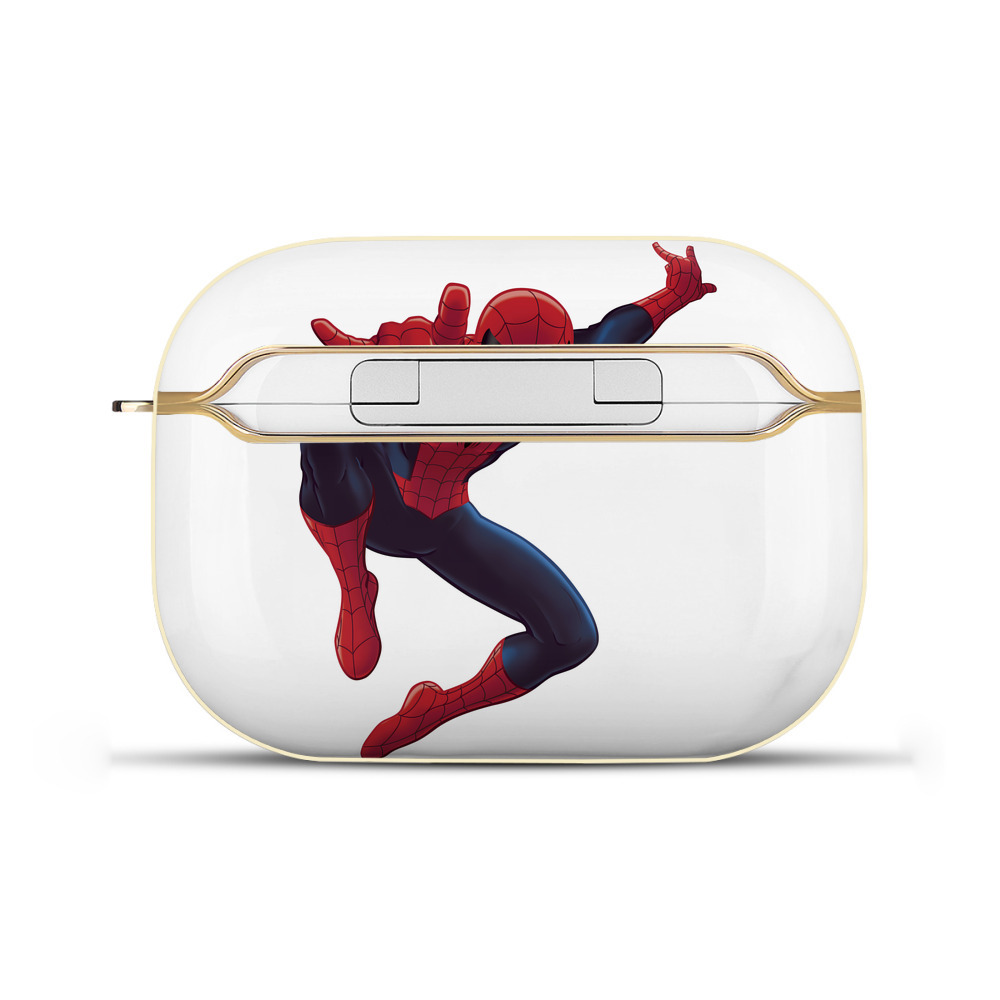 （画像用） Spider Man スパイダーマン 【AirPods Pro用】ハードシェル保護ケース｜耐衝撃・防指紋・カラビナ付き商品仕様