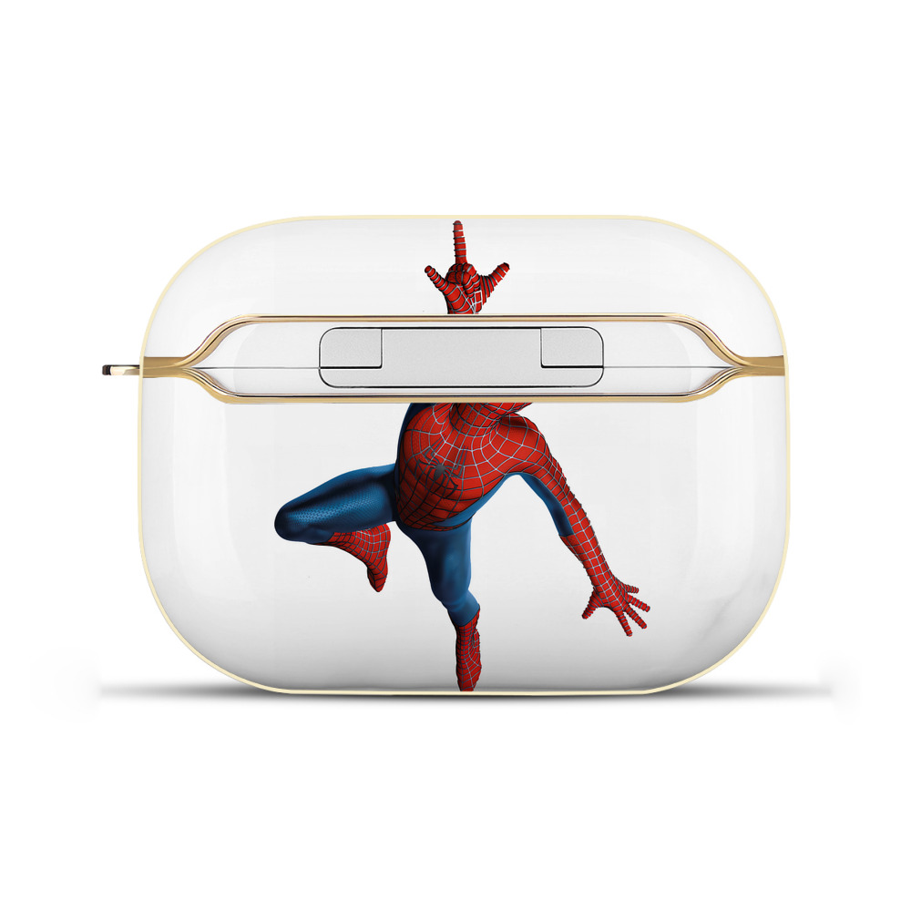 （画像用） Spider Man スパイダーマン 【AirPods Pro用】ハードシェル保護ケース｜耐衝撃・防指紋・カラビナ付き商品仕様