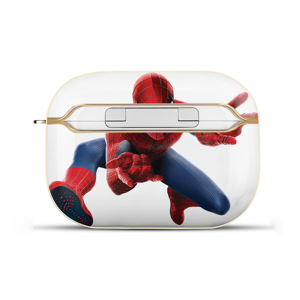 （画像用） Spider Man スパイダーマン 【AirPods Pro用】ハードシェル保護ケース｜耐衝撃・防指紋・カラビナ付き商品仕様