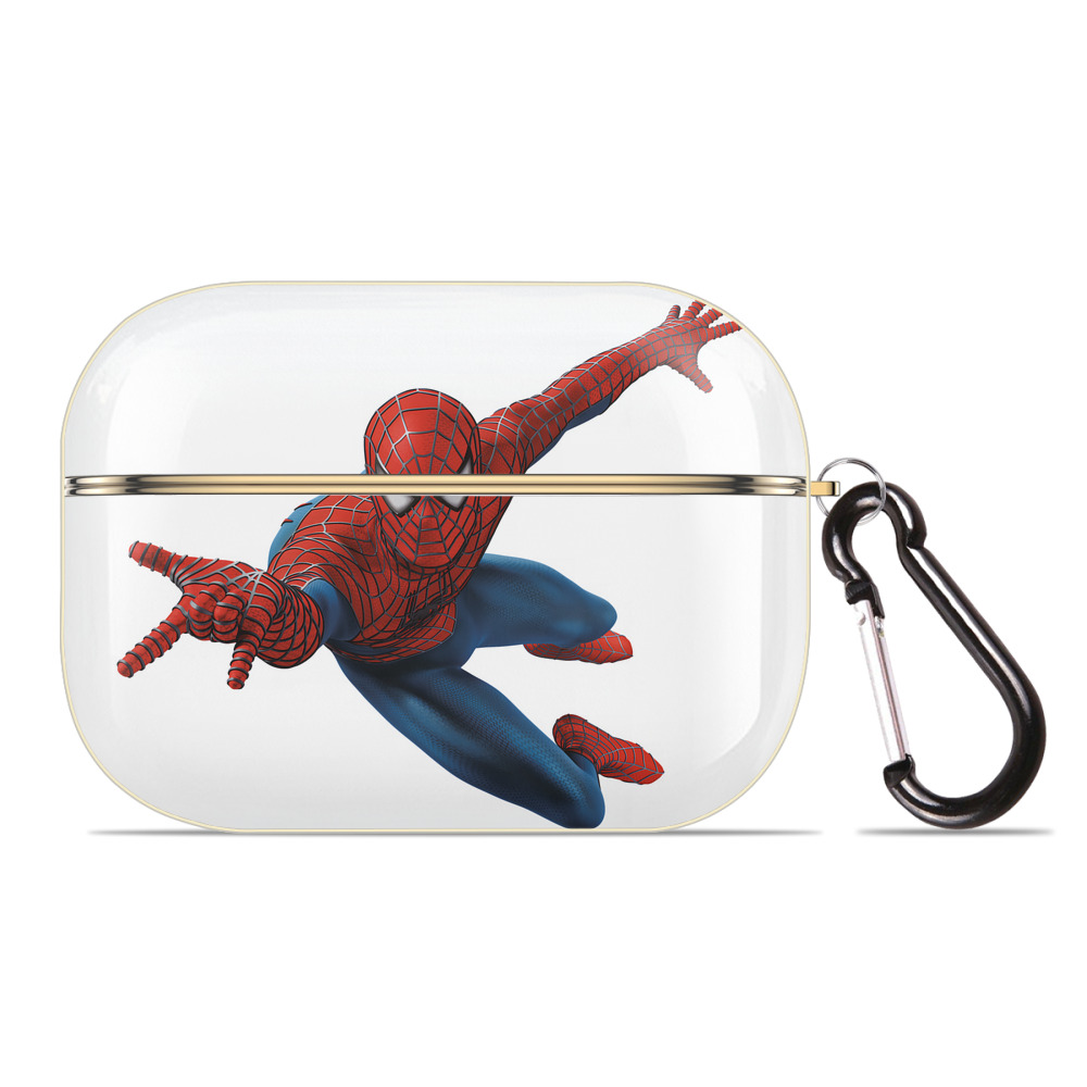 （画像用） Spider Man スパイダーマン 【AirPods Pro用】ハードシェル保護ケース｜耐衝撃・防指紋・カラビナ付き商品仕様