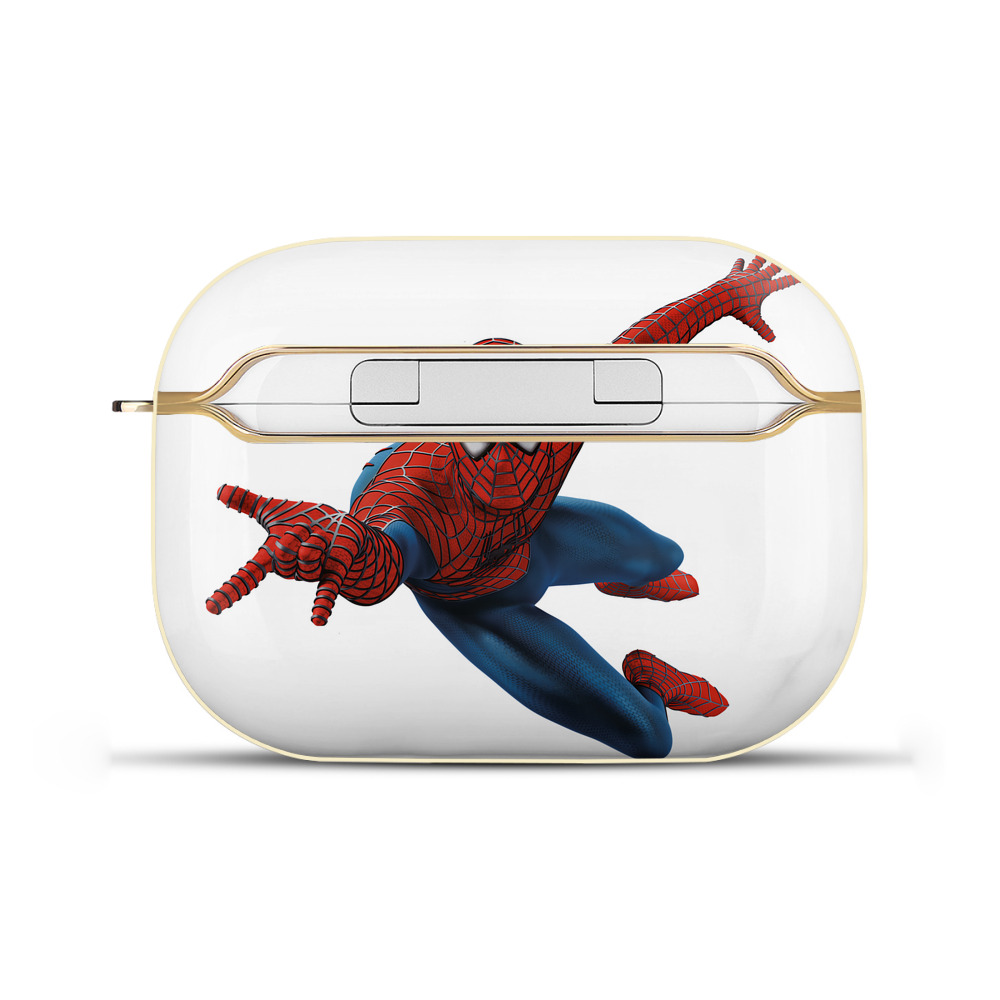 （画像用） Spider Man スパイダーマン 【AirPods Pro用】ハードシェル保護ケース｜耐衝撃・防指紋・カラビナ付き商品仕様