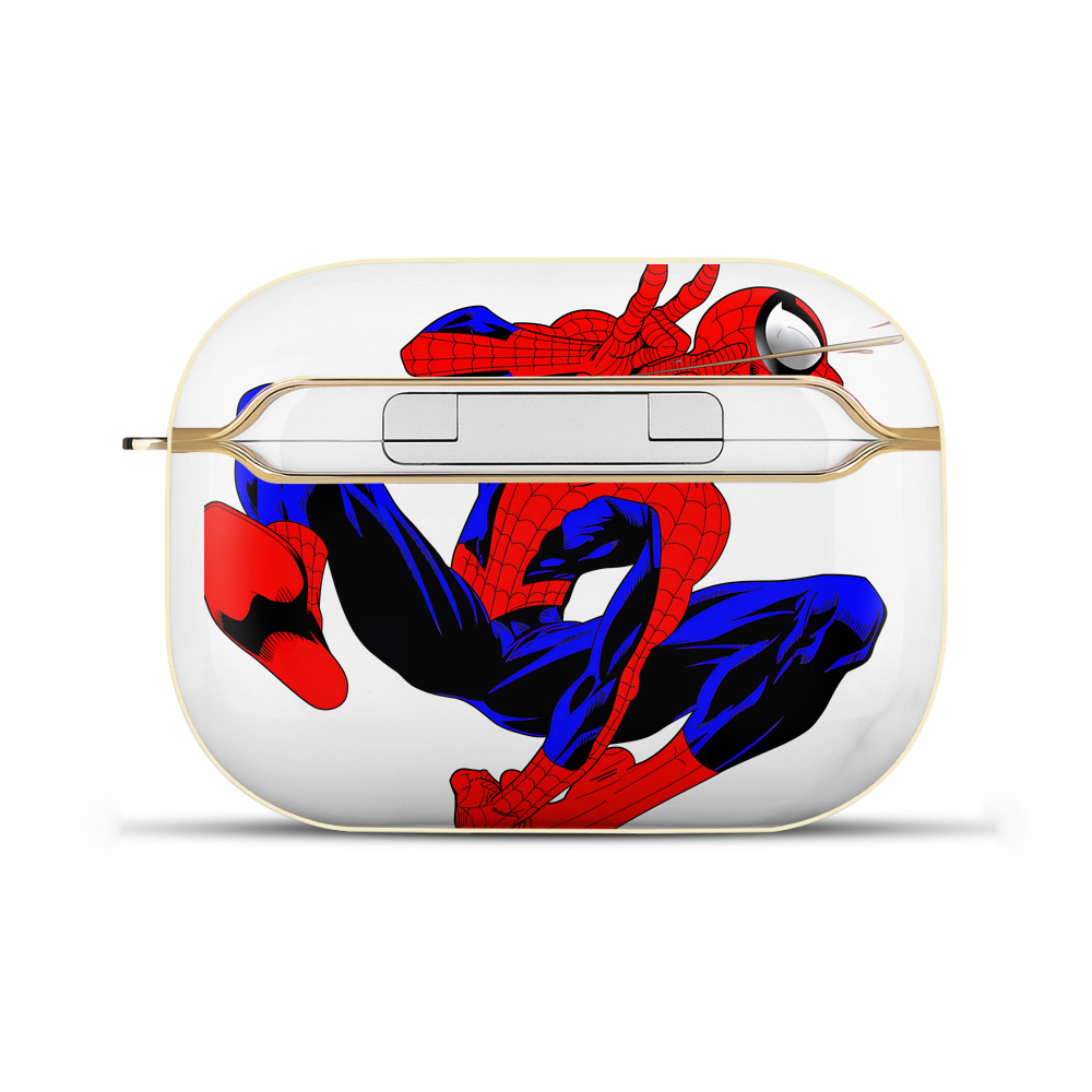 （画像用） Spider Man スパイダーマン 【AirPods Pro用】ハードシェル保護ケース｜耐衝撃・防指紋・カラビナ付き商品仕様