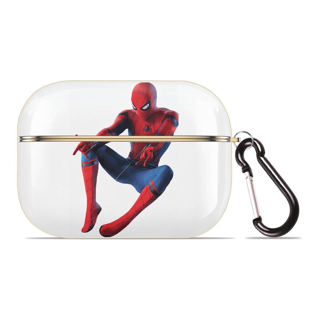 （画像用） Spider Man スパイダーマン 【AirPods Pro用】ハードシェル保護ケース｜耐衝撃・防指紋・カラビナ付き商品仕様