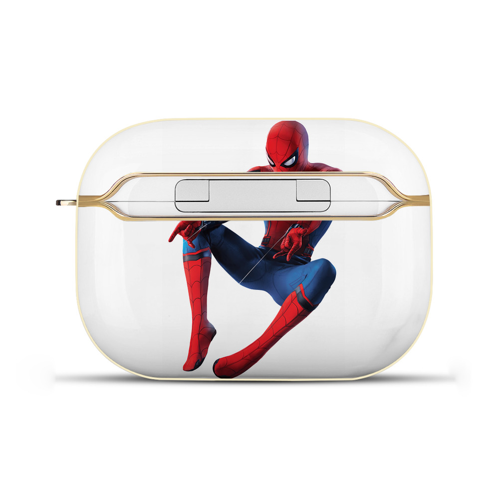 （画像用） Spider Man スパイダーマン 【AirPods Pro用】ハードシェル保護ケース｜耐衝撃・防指紋・カラビナ付き商品仕様