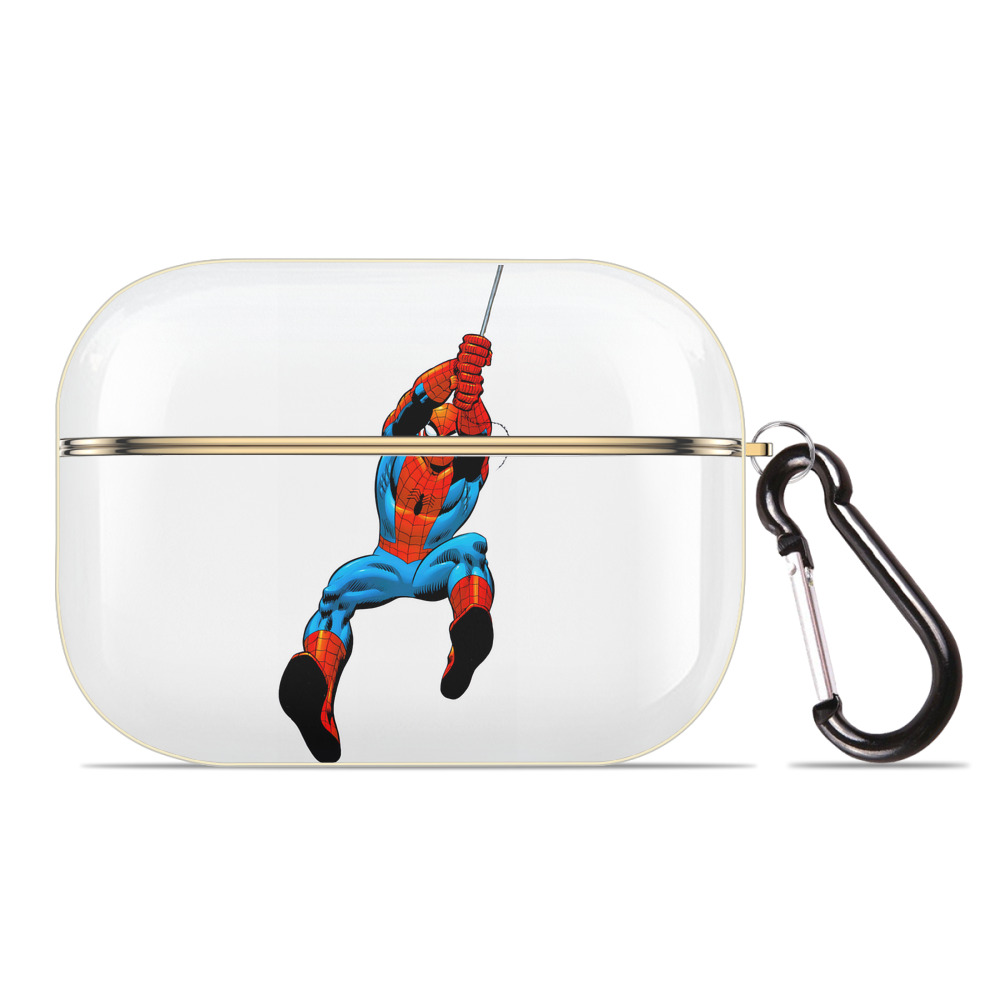 （画像用） Spider Man スパイダーマン 【AirPods Pro用】ハードシェル保護ケース｜耐衝撃・防指紋・カラビナ付き商品仕様