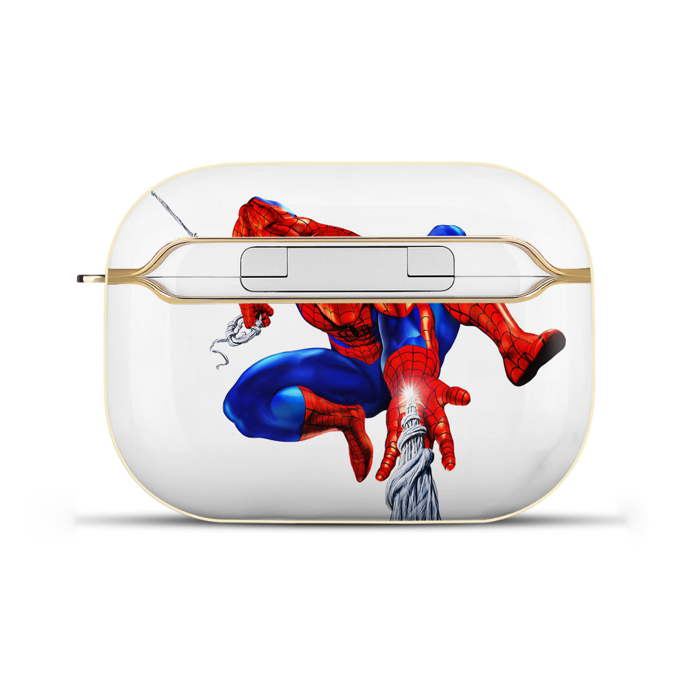 （画像用） Spider Man スパイダーマン 【AirPods Pro用】ハードシェル保護ケース｜耐衝撃・防指紋・カラビナ付き商品仕様