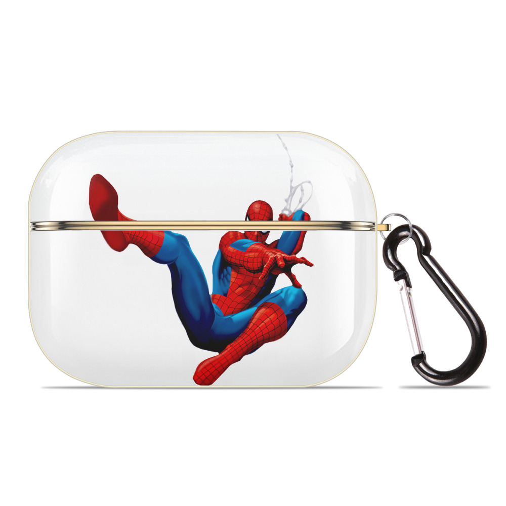 （画像用） Spider Man スパイダーマン 【AirPods Pro用】ハードシェル保護ケース｜耐衝撃・防指紋・カラビナ付き商品仕様
