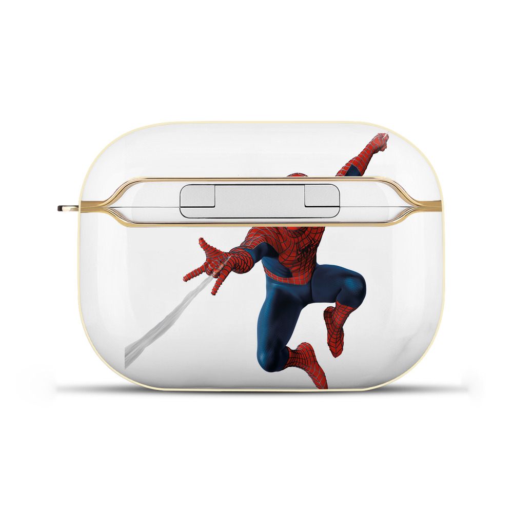 （画像用） Spider Man スパイダーマン 【AirPods Pro用】ハードシェル保護ケース｜耐衝撃・防指紋・カラビナ付き商品仕様