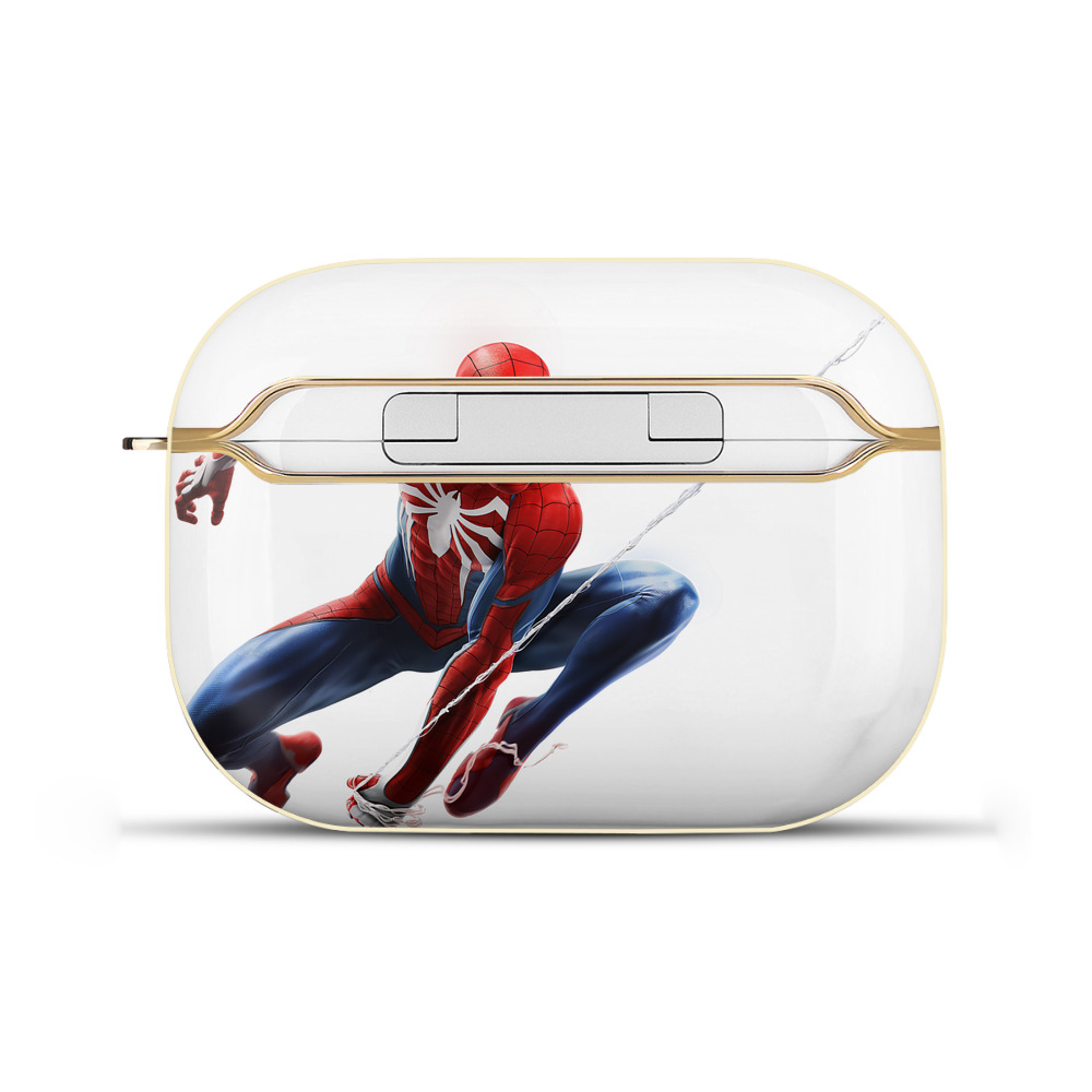 （画像用） Spider Man スパイダーマン 【AirPods Pro用】ハードシェル保護ケース｜耐衝撃・防指紋・カラビナ付き商品仕様