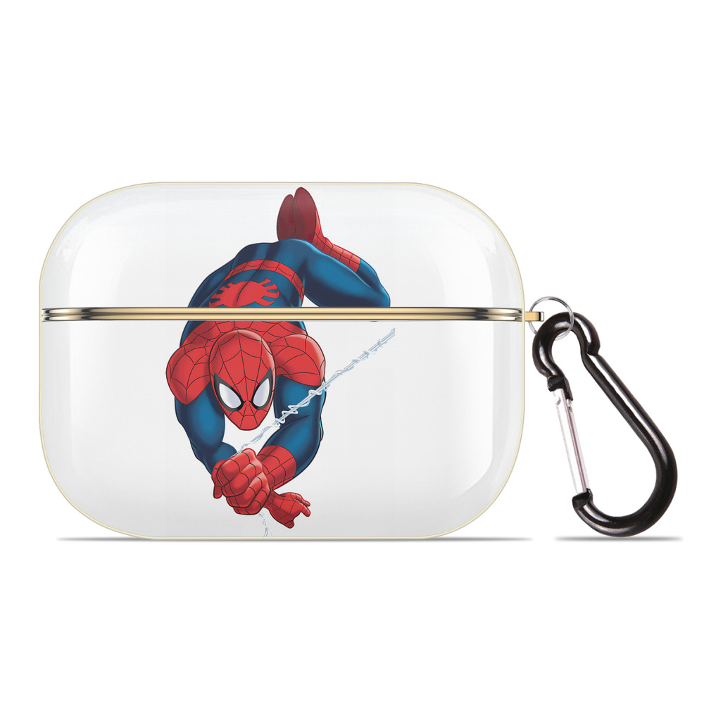 （画像用） Spider Man スパイダーマン 【AirPods Pro用】ハードシェル保護ケース｜耐衝撃・防指紋・カラビナ付き商品仕様