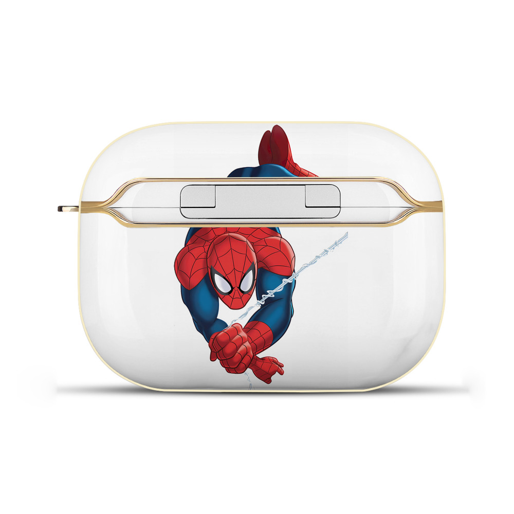 （画像用） Spider Man スパイダーマン 【AirPods Pro用】ハードシェル保護ケース｜耐衝撃・防指紋・カラビナ付き商品仕様