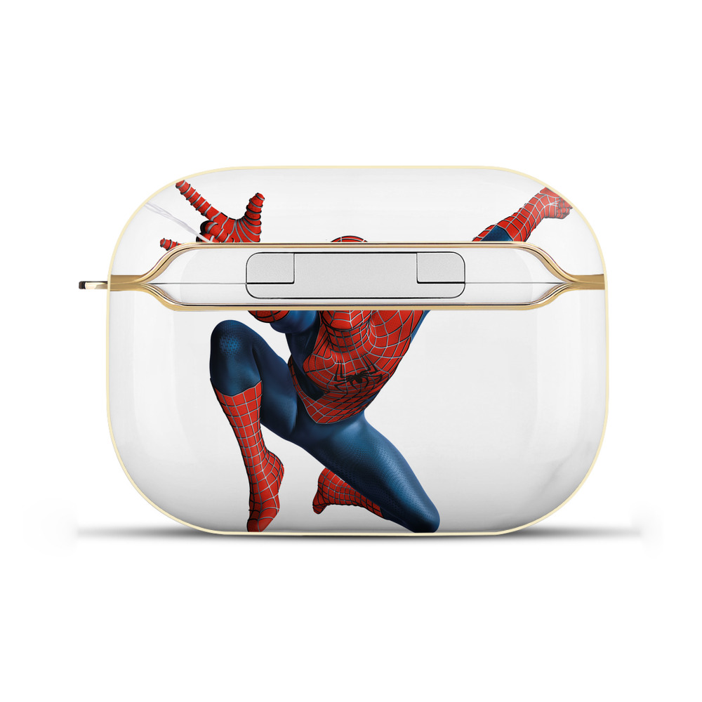 （画像用） Spider Man スパイダーマン 【AirPods Pro用】ハードシェル保護ケース｜耐衝撃・防指紋・カラビナ付き商品仕様