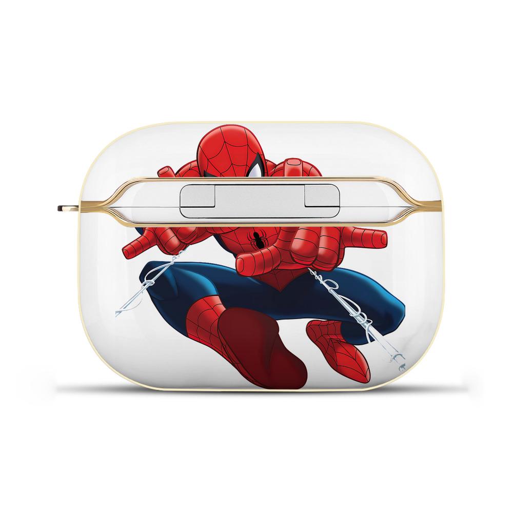 （画像用） Spider Man スパイダーマン 【AirPods Pro用】ハードシェル保護ケース｜耐衝撃・防指紋・カラビナ付き商品仕様