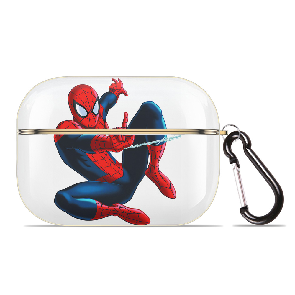（画像用） Spider Man スパイダーマン 【AirPods Pro用】ハードシェル保護ケース｜耐衝撃・防指紋・カラビナ付き商品仕様