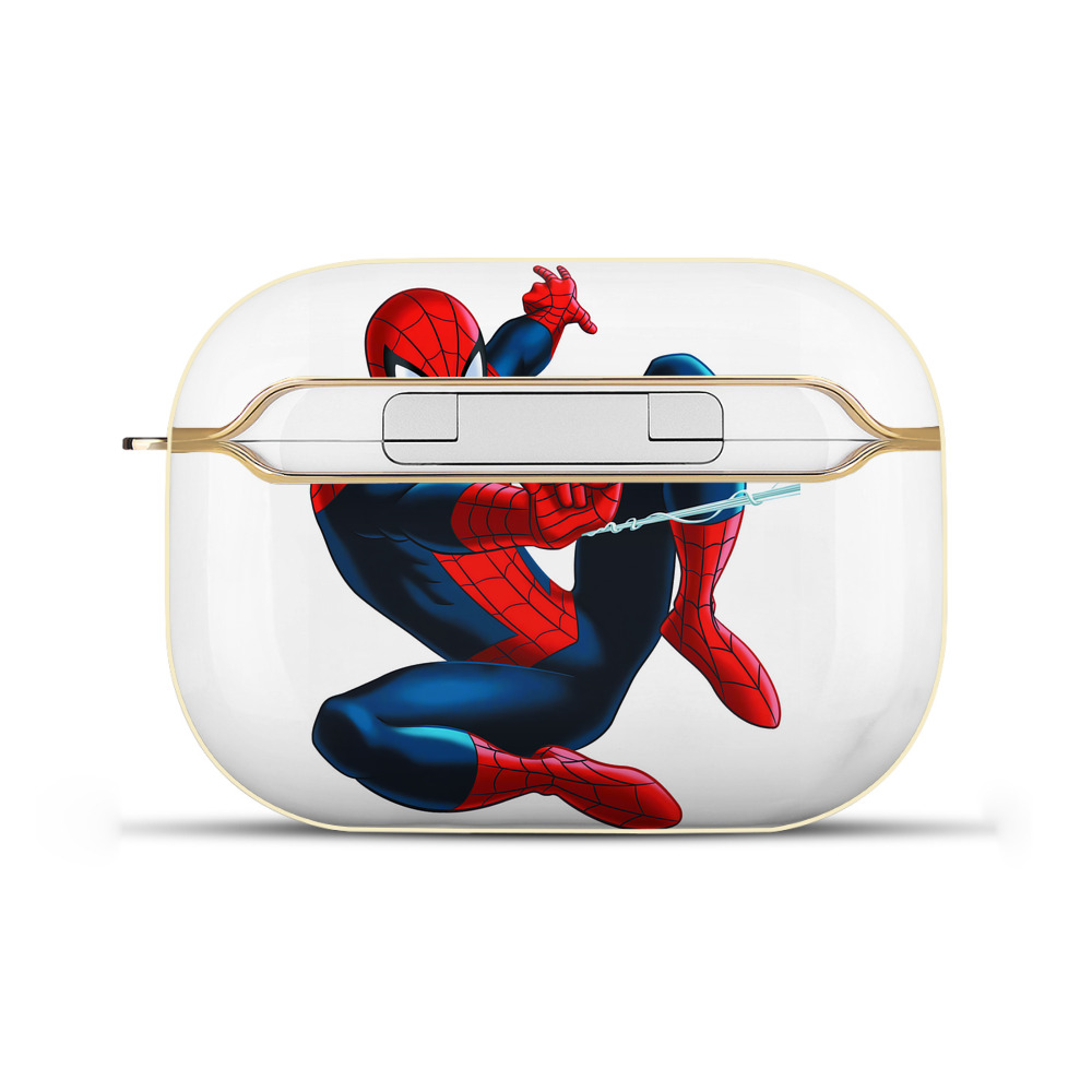 （画像用） Spider Man スパイダーマン 【AirPods Pro用】ハードシェル保護ケース｜耐衝撃・防指紋・カラビナ付き商品仕様