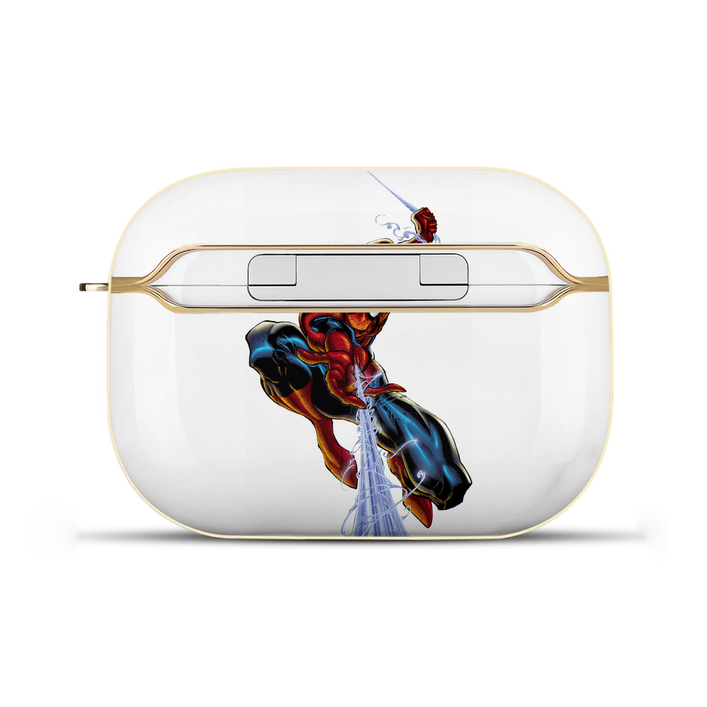 （画像用） Spider Man スパイダーマン 【AirPods Pro用】ハードシェル保護ケース｜耐衝撃・防指紋・カラビナ付き商品仕様