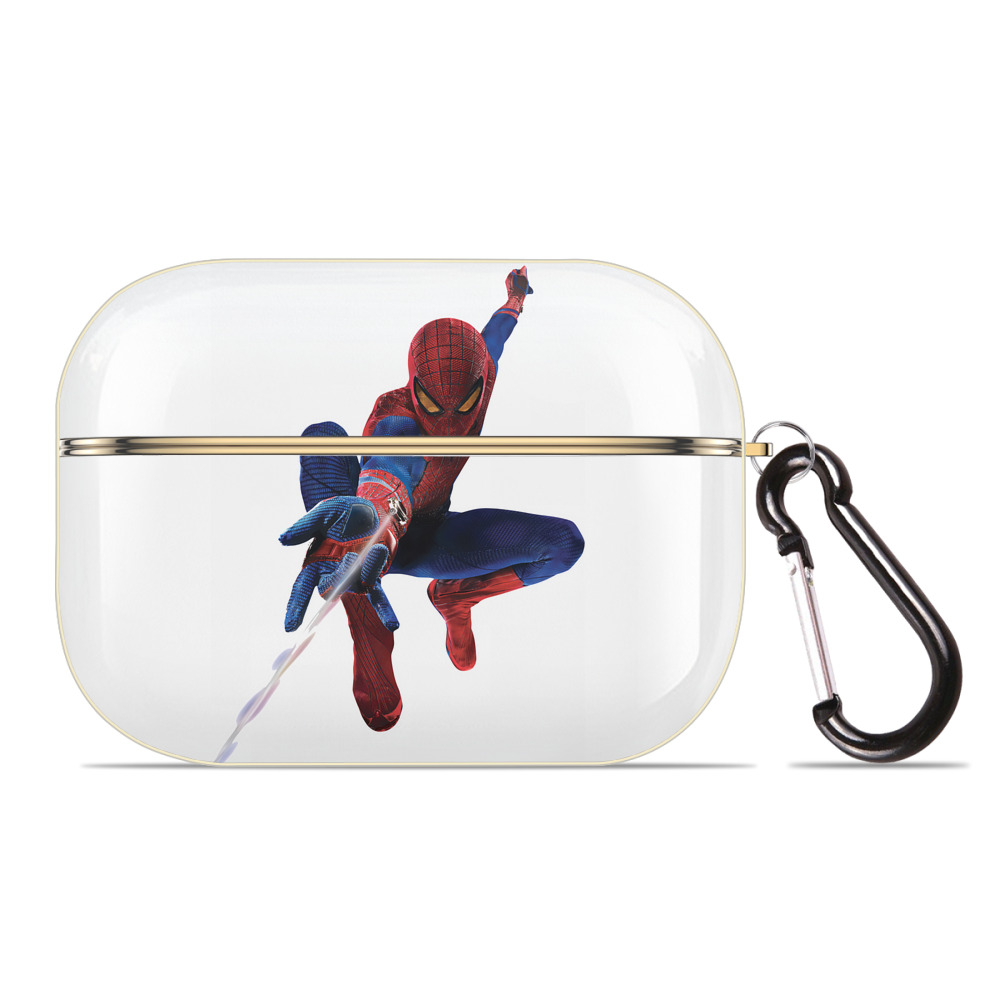 （画像用） Spider Man スパイダーマン 【AirPods Pro用】ハードシェル保護ケース｜耐衝撃・防指紋・カラビナ付き商品仕様