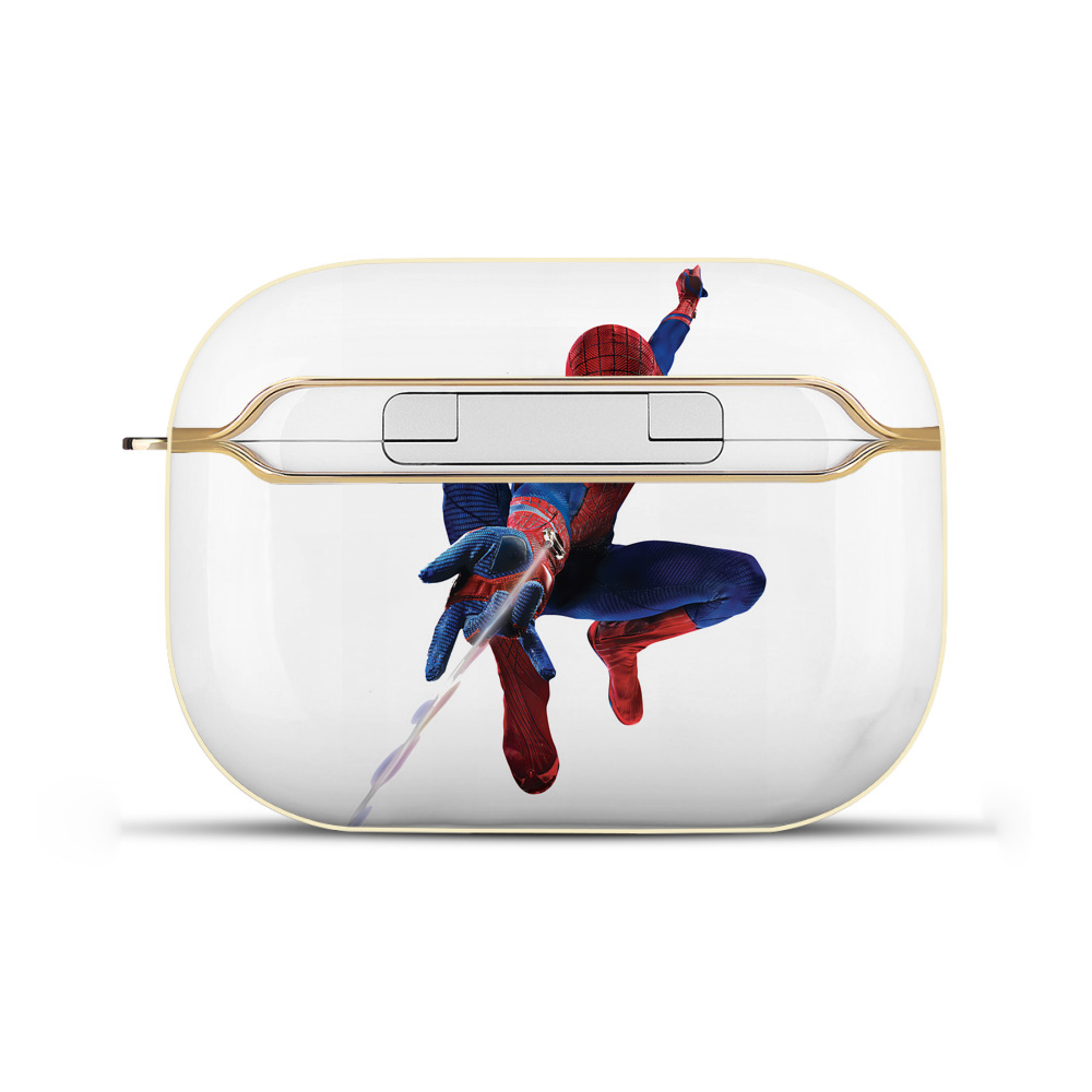 （画像用） Spider Man スパイダーマン 【AirPods Pro用】ハードシェル保護ケース｜耐衝撃・防指紋・カラビナ付き商品仕様