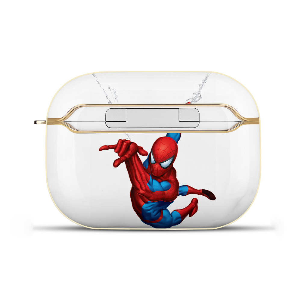 （画像用） Spider Man スパイダーマン 【AirPods Pro用】ハードシェル保護ケース｜耐衝撃・防指紋・カラビナ付き商品仕様
