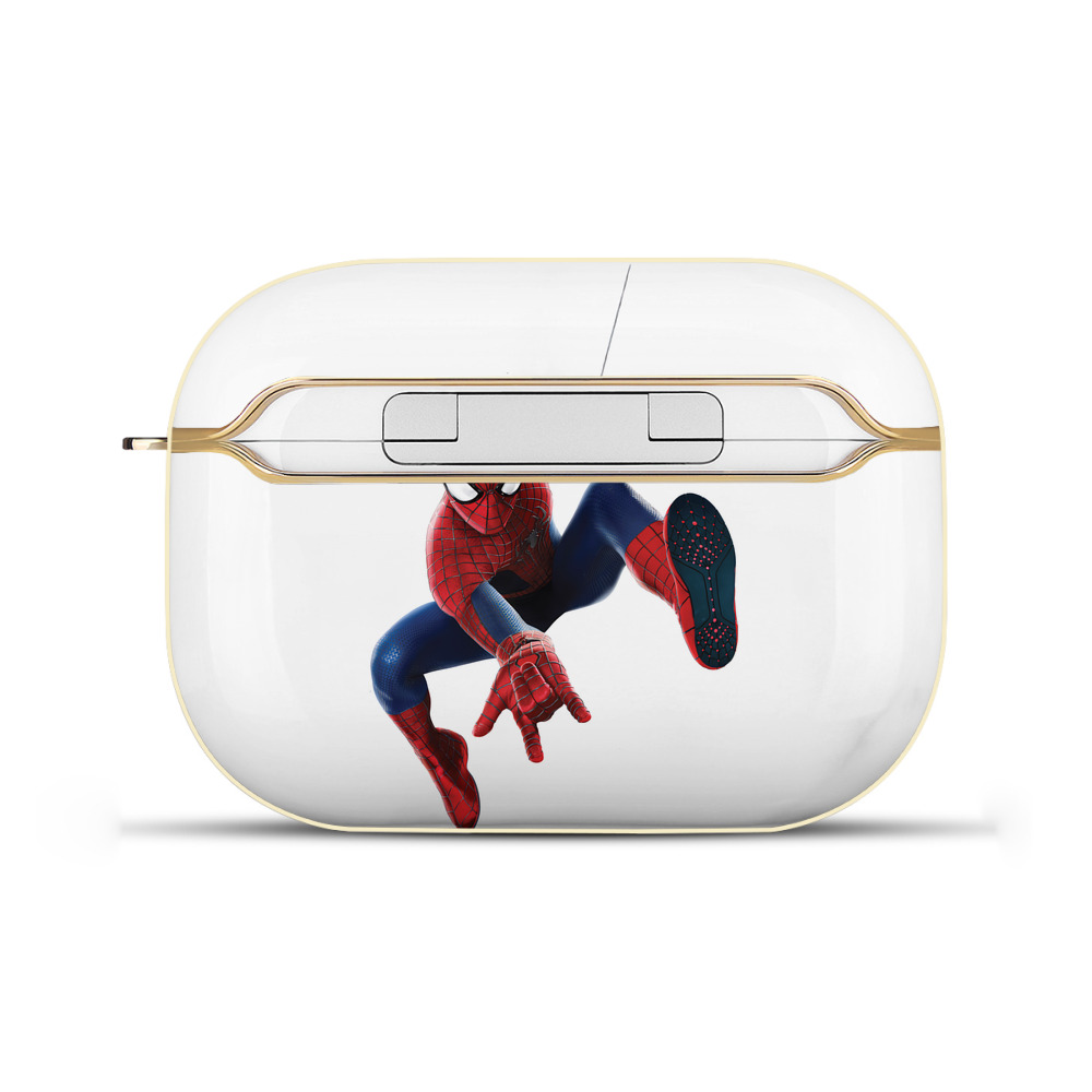 （画像用） Spider Man スパイダーマン 【AirPods Pro用】ハードシェル保護ケース｜耐衝撃・防指紋・カラビナ付き商品仕様