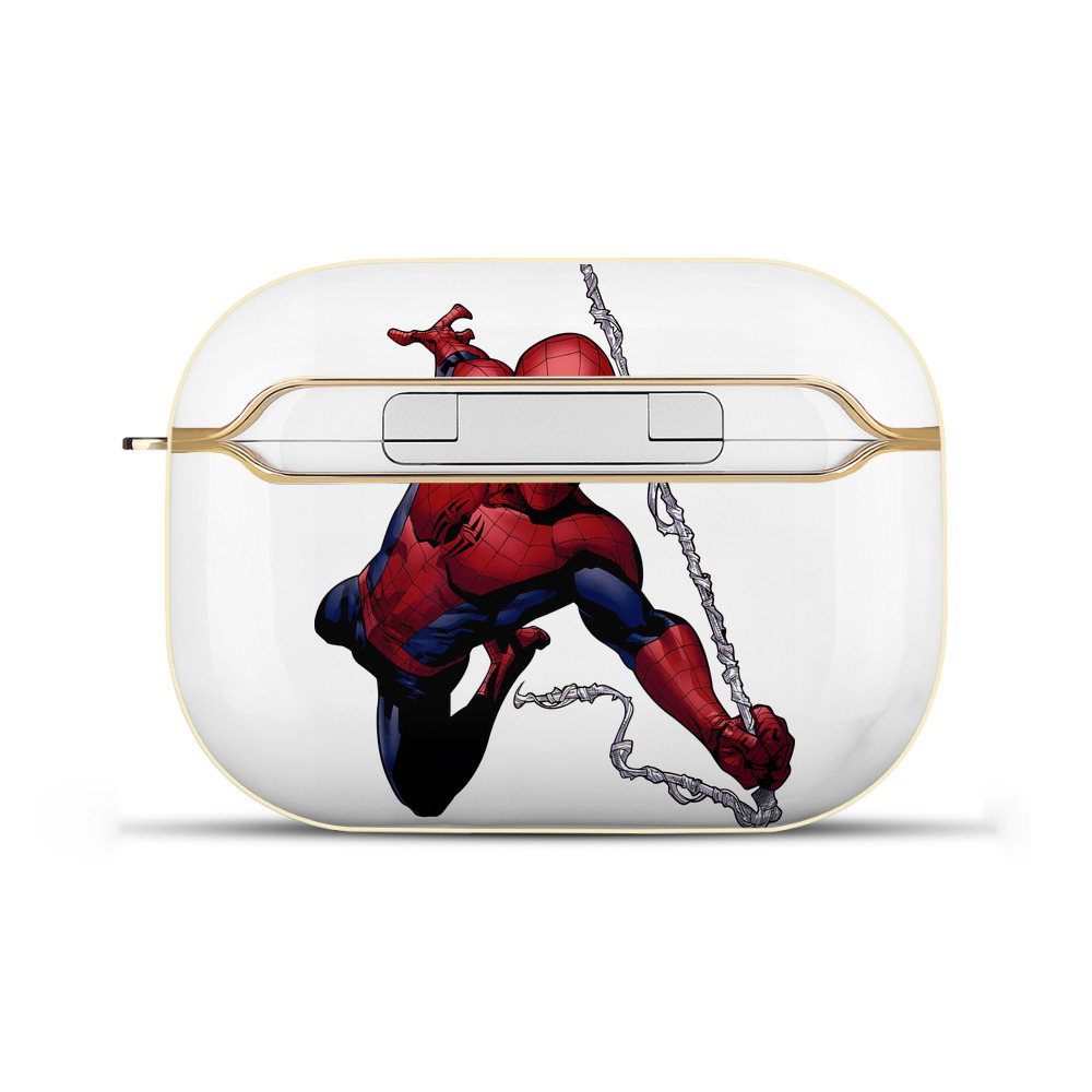 （画像用） Spider Man スパイダーマン 【AirPods Pro用】ハードシェル保護ケース｜耐衝撃・防指紋・カラビナ付き商品仕様