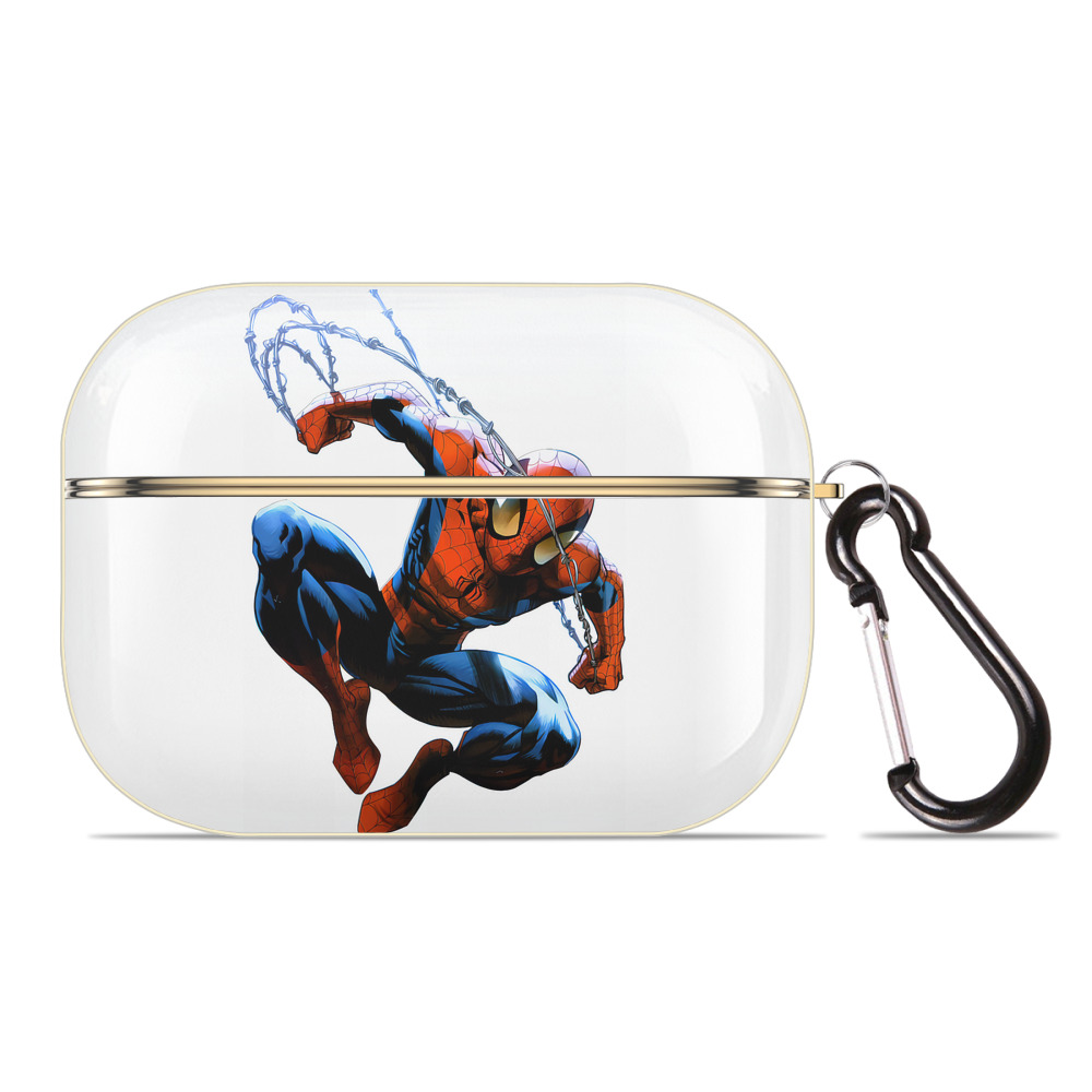 （画像用） Spider Man スパイダーマン 【AirPods Pro用】ハードシェル保護ケース｜耐衝撃・防指紋・カラビナ付き商品仕様