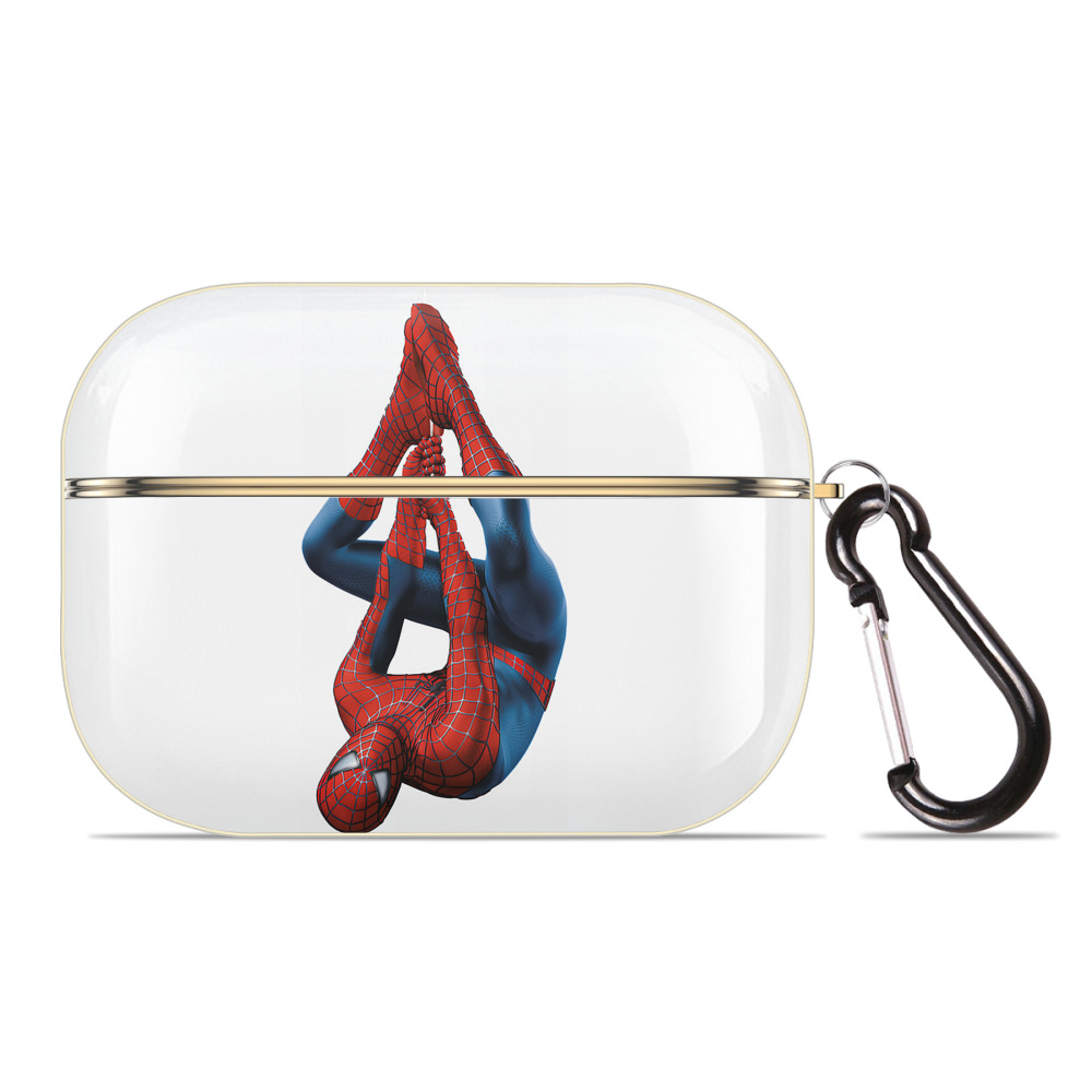 （画像用） Spider Man スパイダーマン 【AirPods Pro用】ハードシェル保護ケース｜耐衝撃・防指紋・カラビナ付き商品仕様