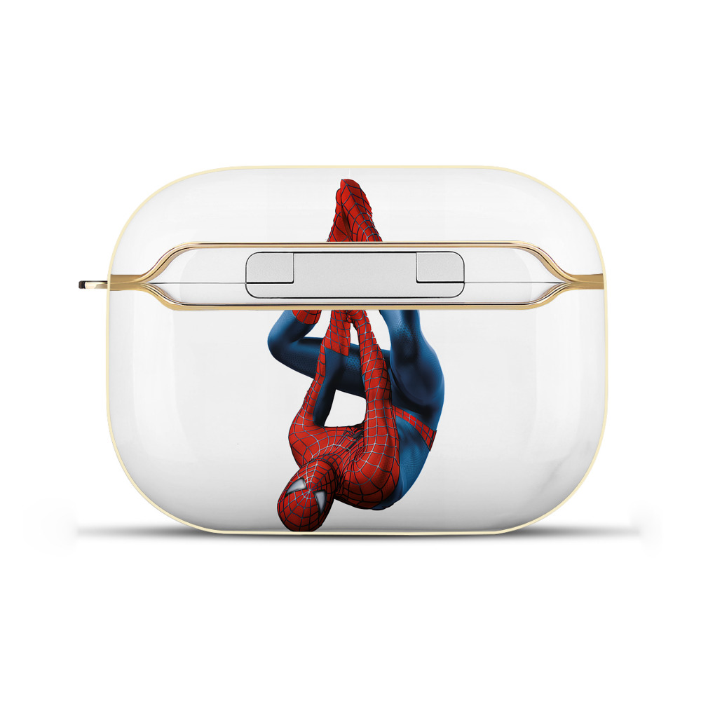 （画像用） Spider Man スパイダーマン 【AirPods Pro用】ハードシェル保護ケース｜耐衝撃・防指紋・カラビナ付き商品仕様